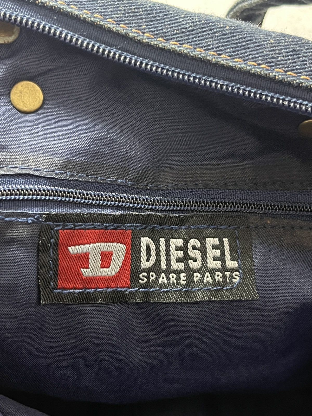 Diesel Vintage Diesel Spare Parts Avant Garde Shoulder Bag Denim Size ONE SIZE - 10 Thumbnail