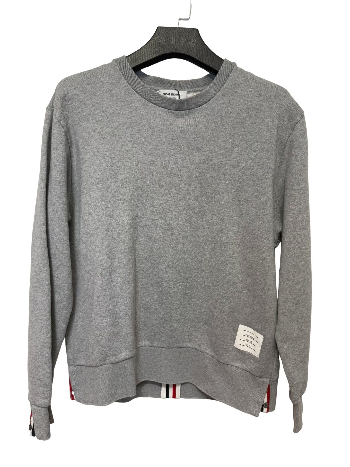 Thom Browne Thom Browne Grosgrain Stripe Sweatshirt Size XL Size US XL / EU 56 / 4 - 1 Thumbnail