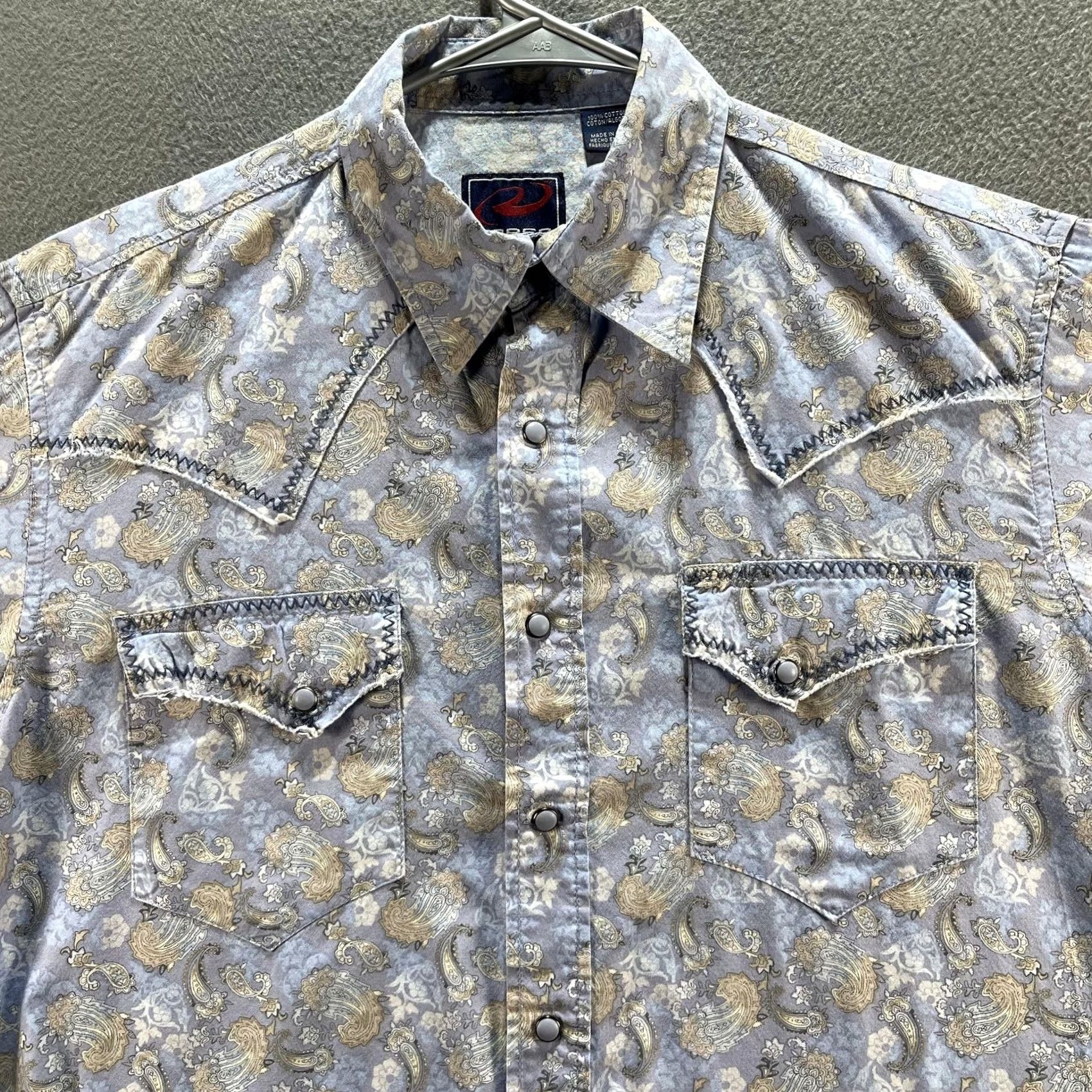 Roper VINTAGE Roper Shirt Mens Medium Blue Gold Paisley Western Pearl Snap Long Sleeve Size US M / EU 48-50 / 2 - 2 Thumbnail