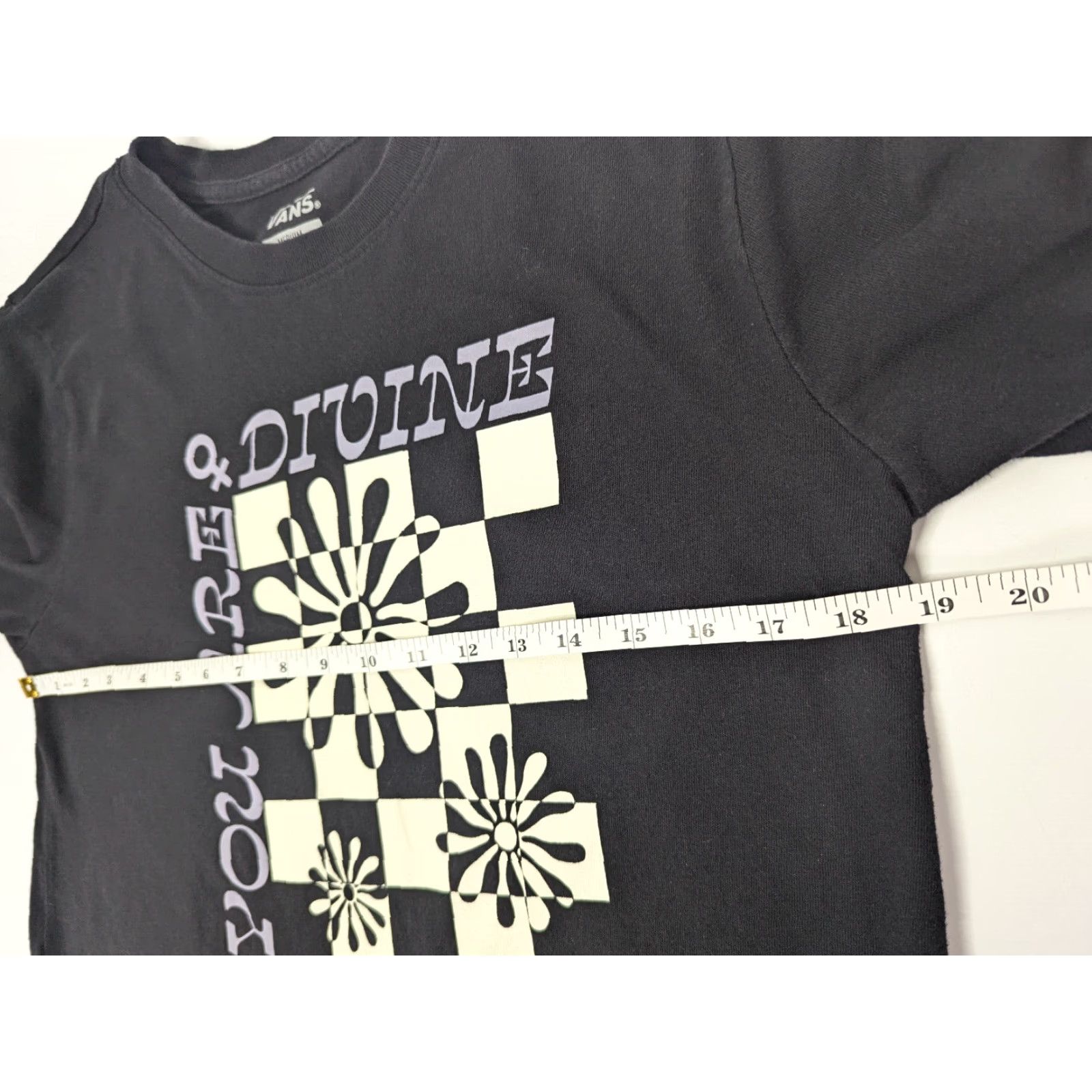 Vans VANS Womens T-Shirt Shirt Black 100% Cotton Logo Casual Sleeve Long Sleeve Regular M US Vintage: No Size M / US 6-8 / IT 42-44 - 7 Thumbnail