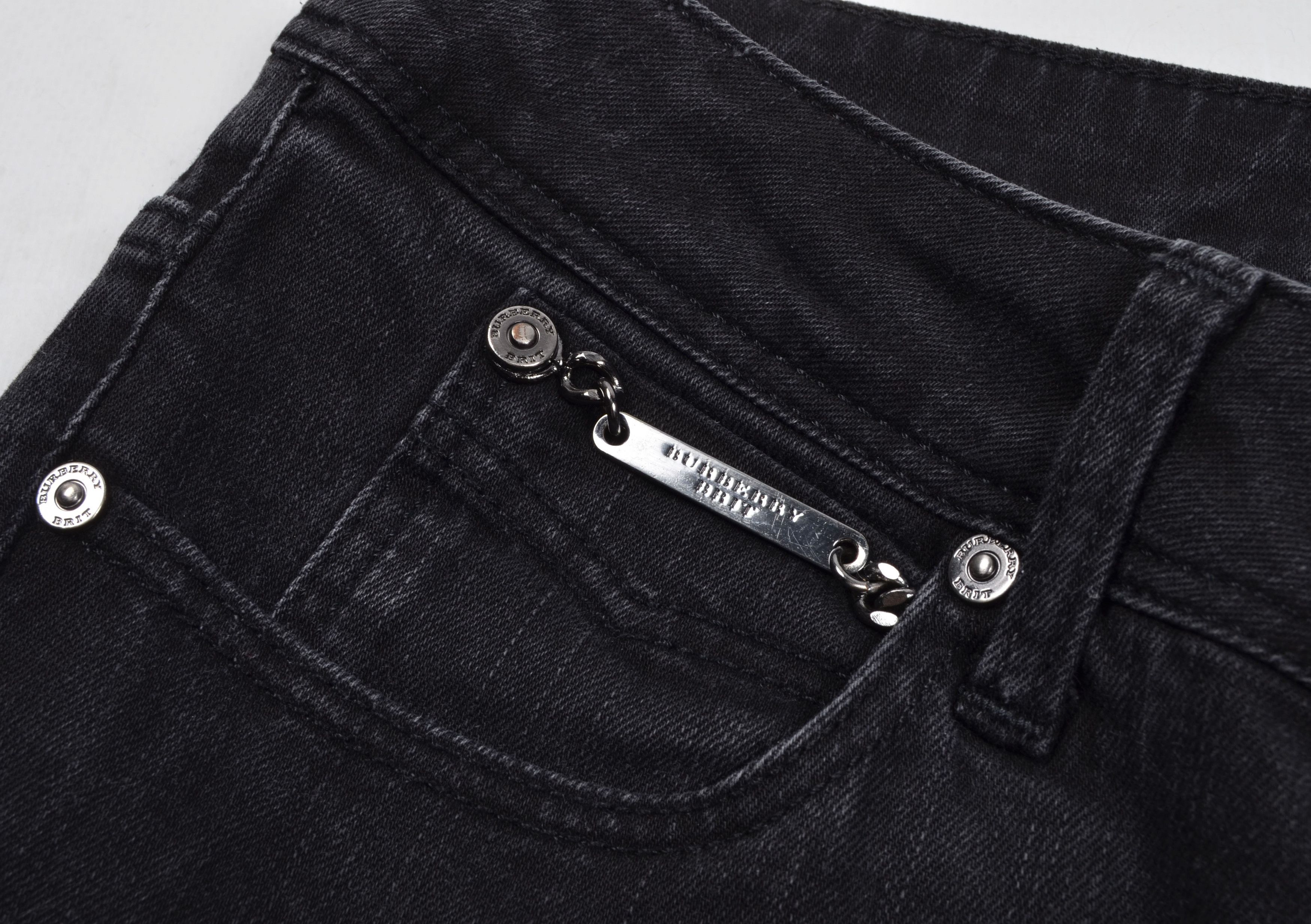 Burberry Burberry Brit Burrington Skinny Black Denim Jeans Size 28" / US 6 / IT 42 - 4 Thumbnail