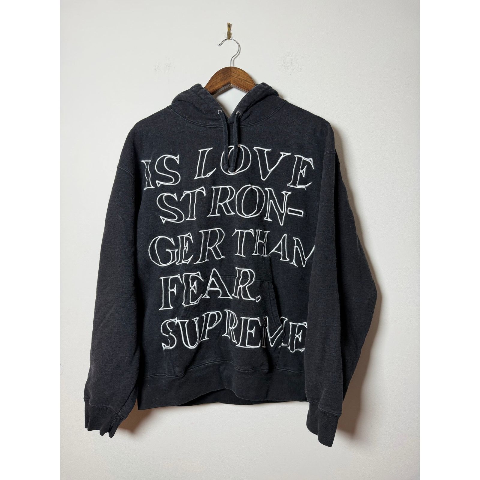 Supreme SS23 Supreme “Is Love Stronger Than Fear” Hoodie | Grailed