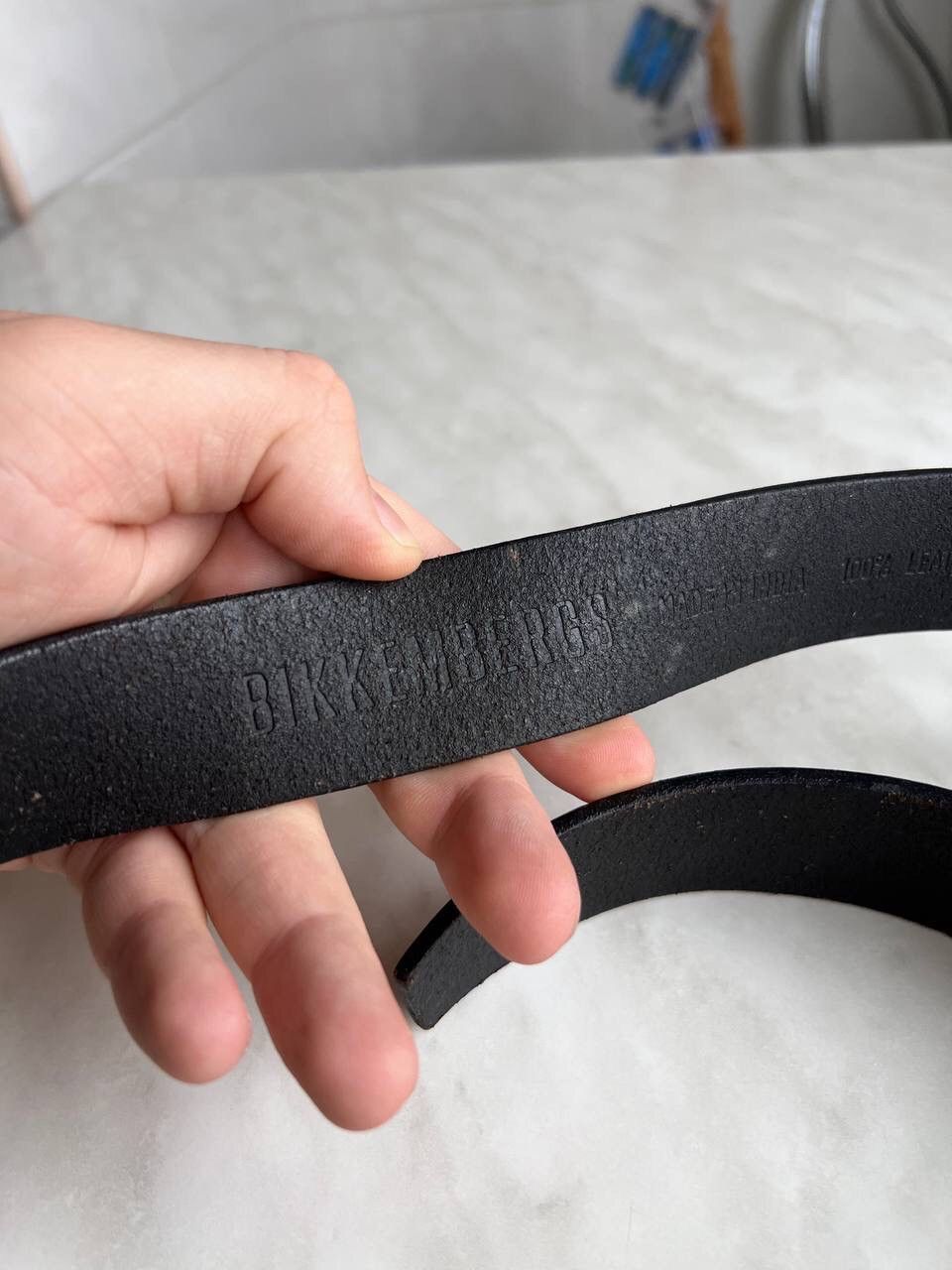 Dirk Bikkembergs Vintage Dirk Bikkembergs Leather Belt Steel Buckle 00s BIKK Size 36 - 6 Thumbnail