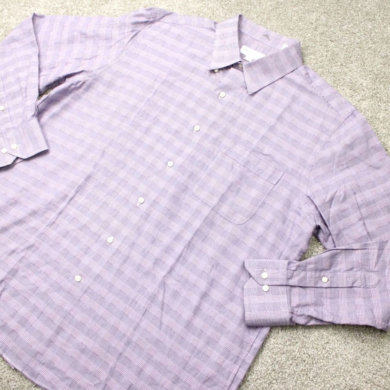 Tommy Bahama Tommy Bahama Shirt Mens 16 1/2, 34/35 Purple 100% Cotton Long Sleeve Button Down Dress Shirt Womens? Mens Size US XL / EU 56 / 4 - 4 Thumbnail
