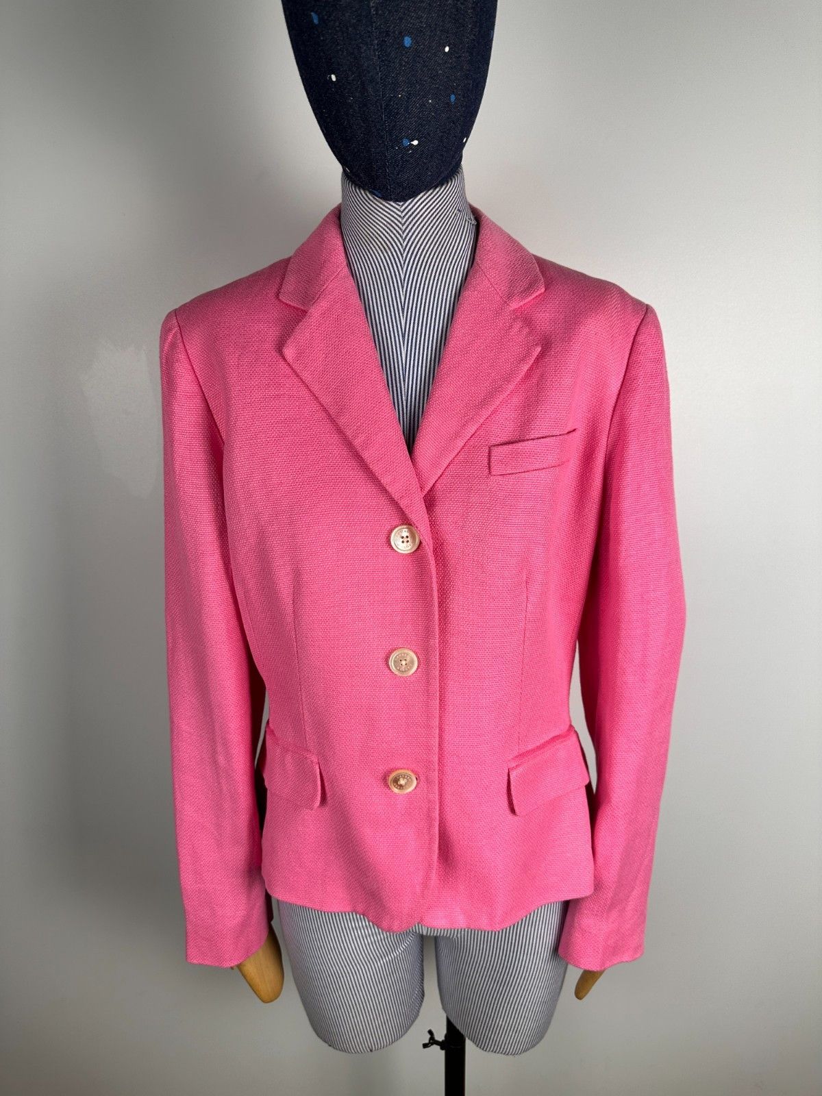 RRL Ralph Lauren Women’s Ralph Lauren Linen Blazer Pink Size 10 Size L / US 10 / IT 46 - 1 Thumbnail