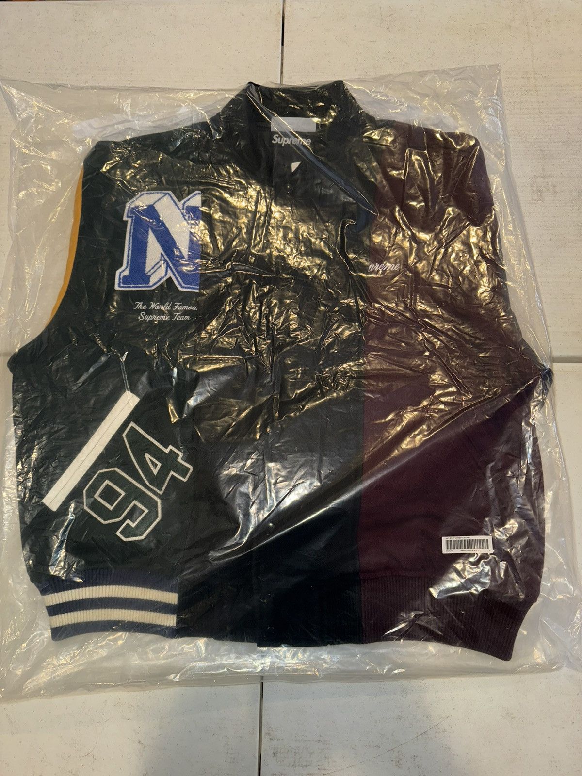 Maison Margiela × Supreme Supreme MM6 Maison Margiela Split Varsity Jacket Size US XL / EU 56 / 4 - 6 Thumbnail