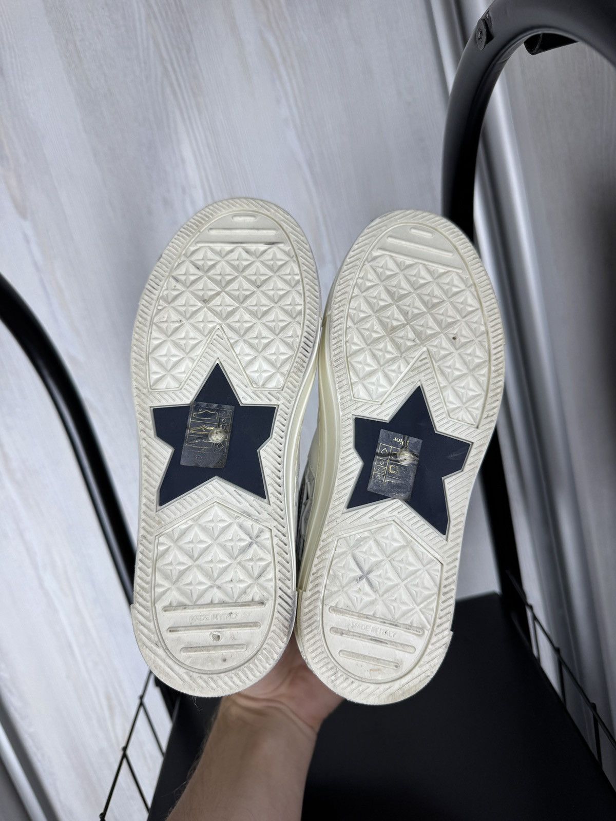 Dior Dior Walk'n'Dior Star Star Lace Up High Top Leather Sneakers Size US 4.5 / IT 34.5 - 13 Thumbnail