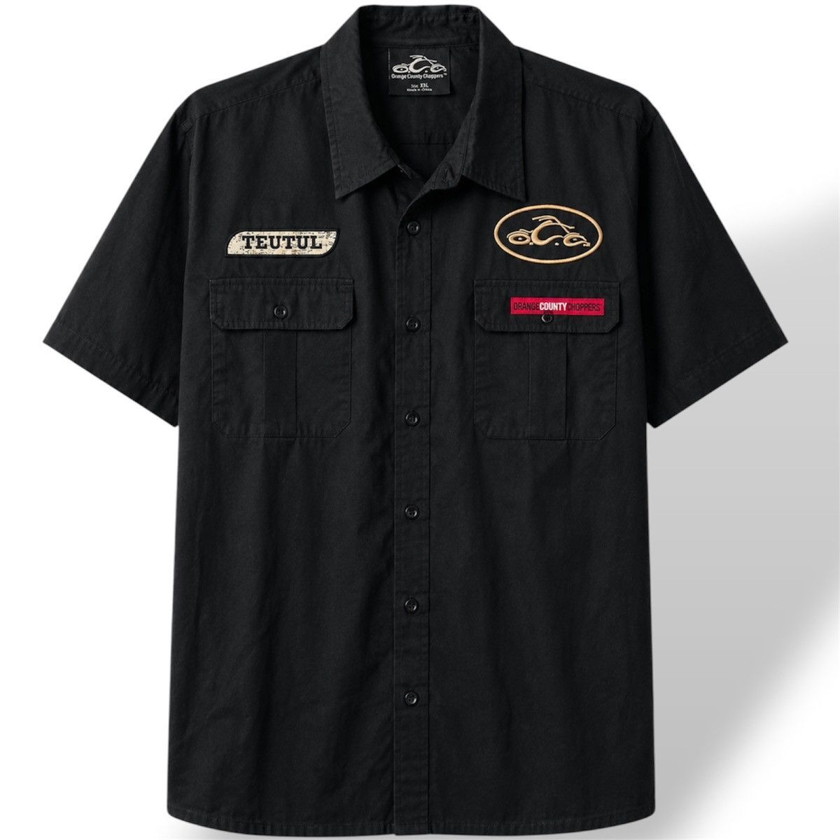 West Coast Choppers ORANGE COUNTY CHOPPERS TOUTULMOTORCYCLE BUTTON SHIRT VINTAGE Size US XXL / EU 58 / 5 - 1 Thumbnail