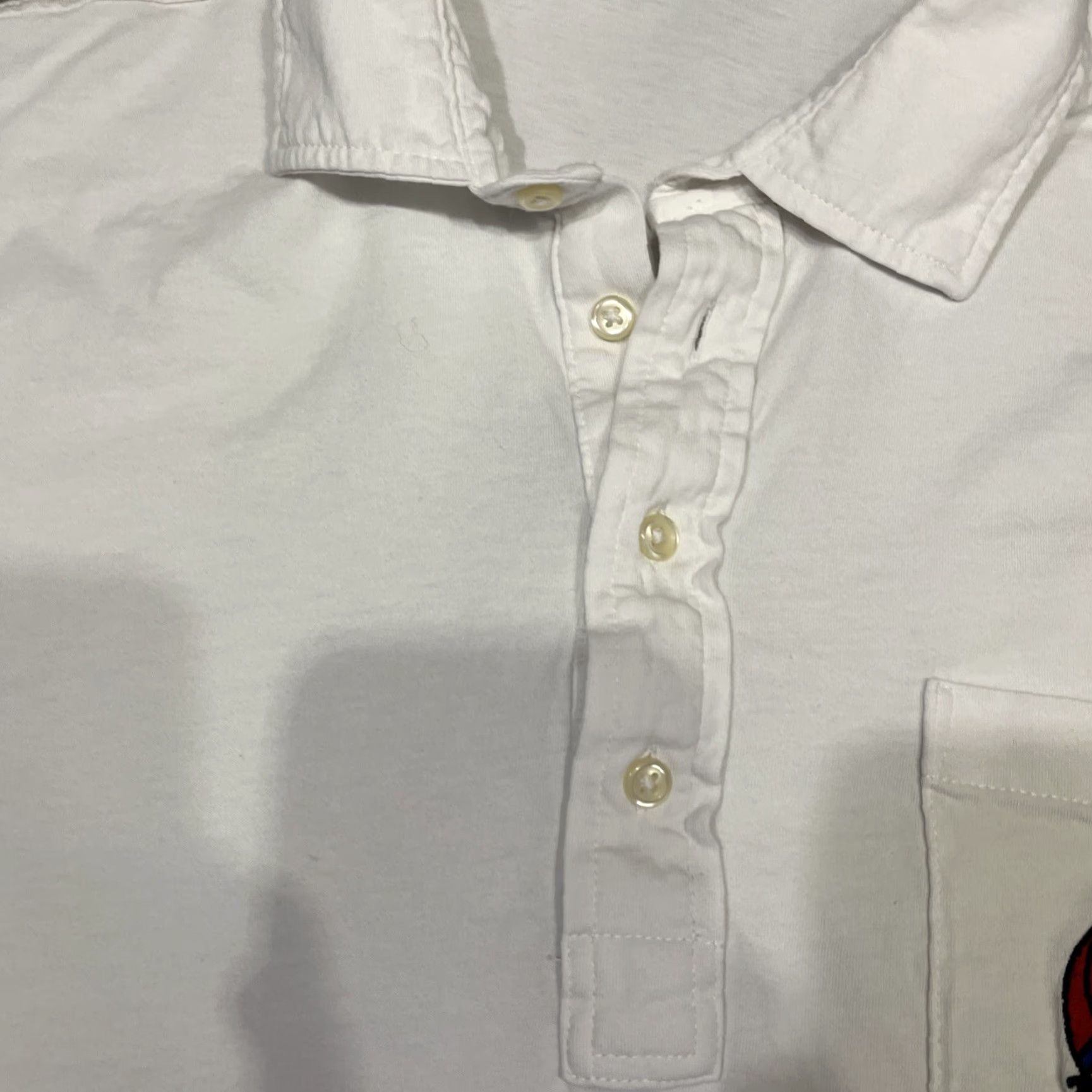 Polo Ralph Lauren Polo Ralph Lauren Polo Shirt Sailboat Nautical Beach Patch White L Mens Regular Short Sleeve Button Collar Knit Cotton Size US L / EU 52-54 / 3 - 3 Thumbnail