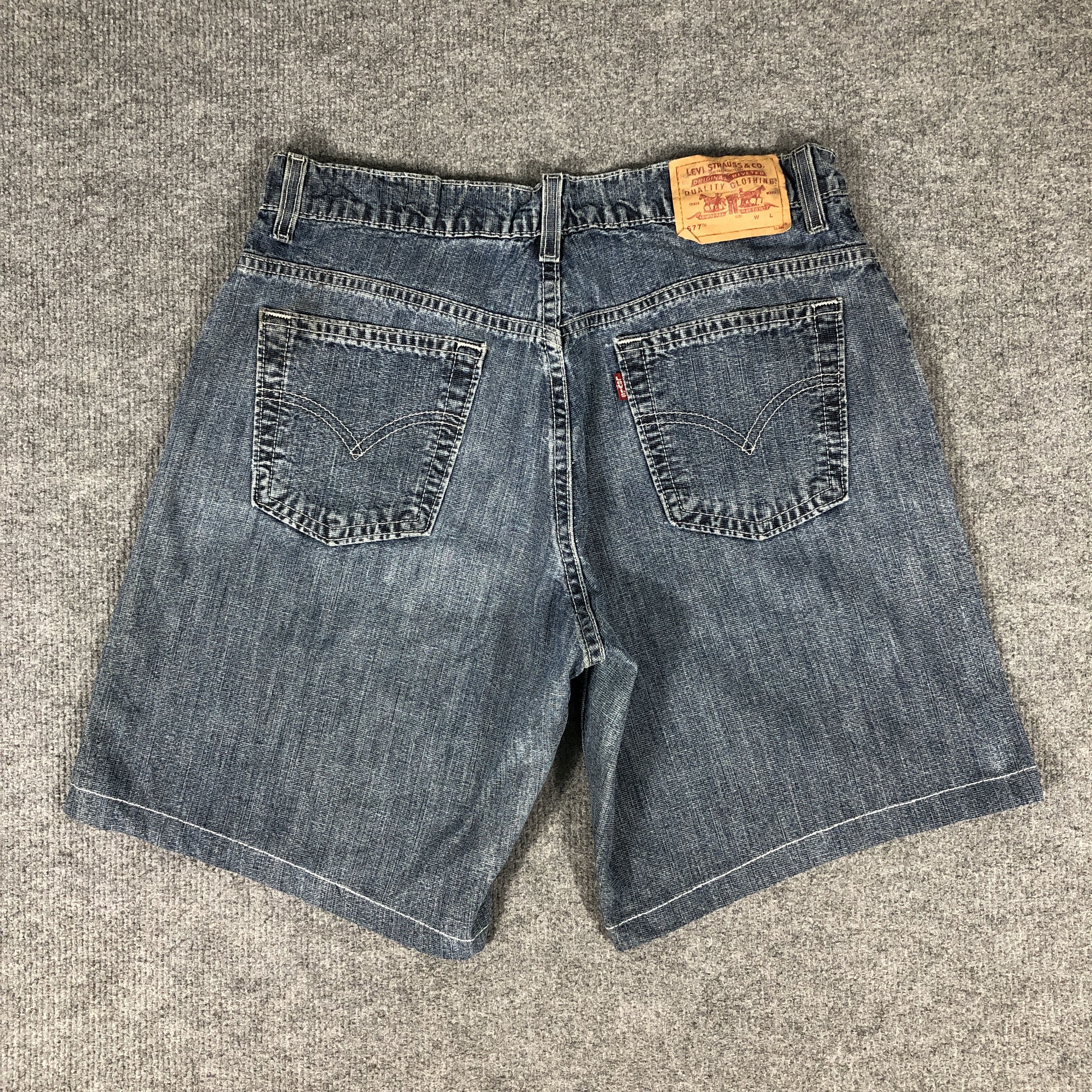 Levi's × Vintage Womens 90s Vintage Levis 577 Jeans Short Pants L871W Size 31" - 3 Thumbnail