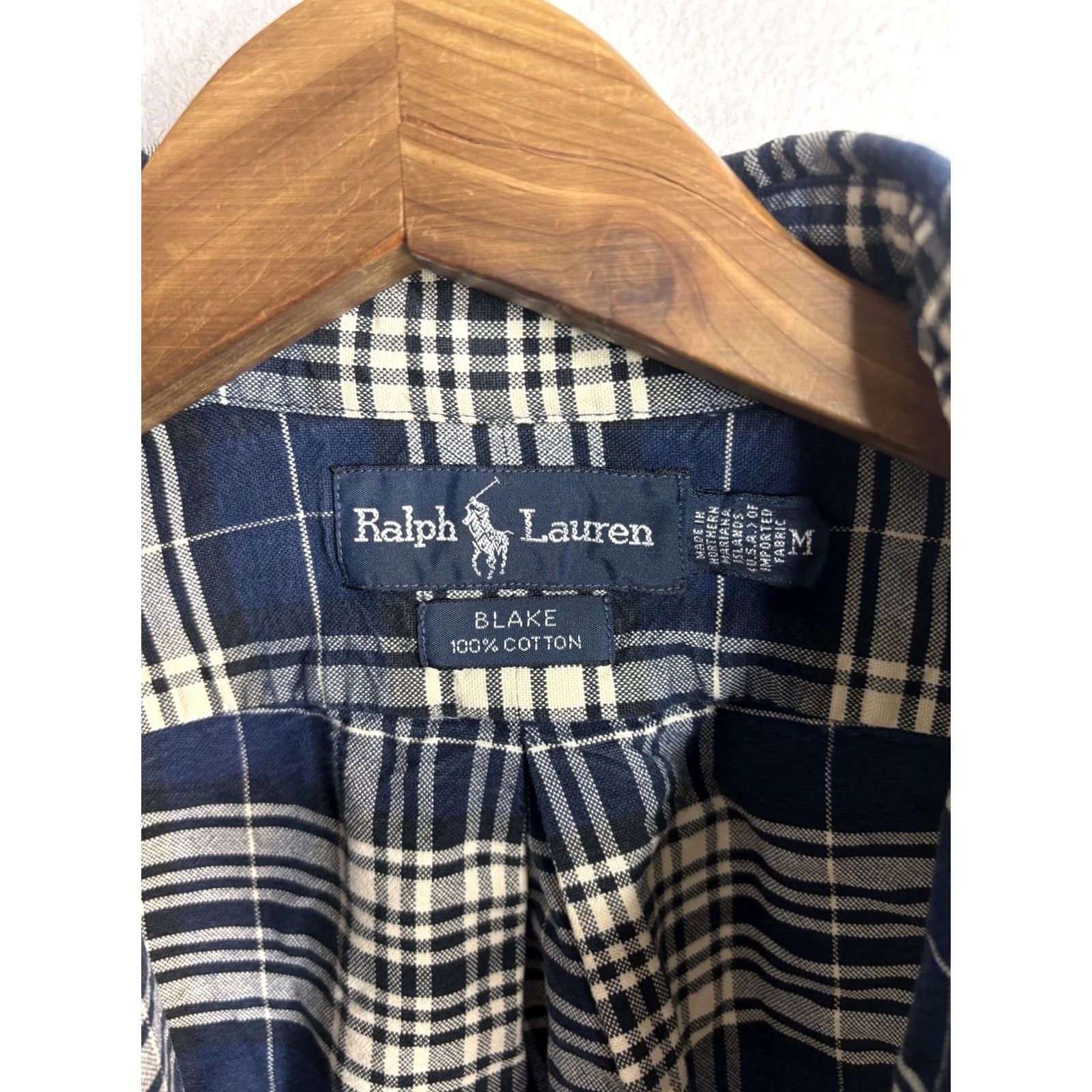 Ralph Lauren Ralph Lauren Shirt Mens Blake Classic Fit Blue Plaid 100% Cotton Button-Down Long Sleeve Size US XL / EU 56 / 4 - 3 Thumbnail