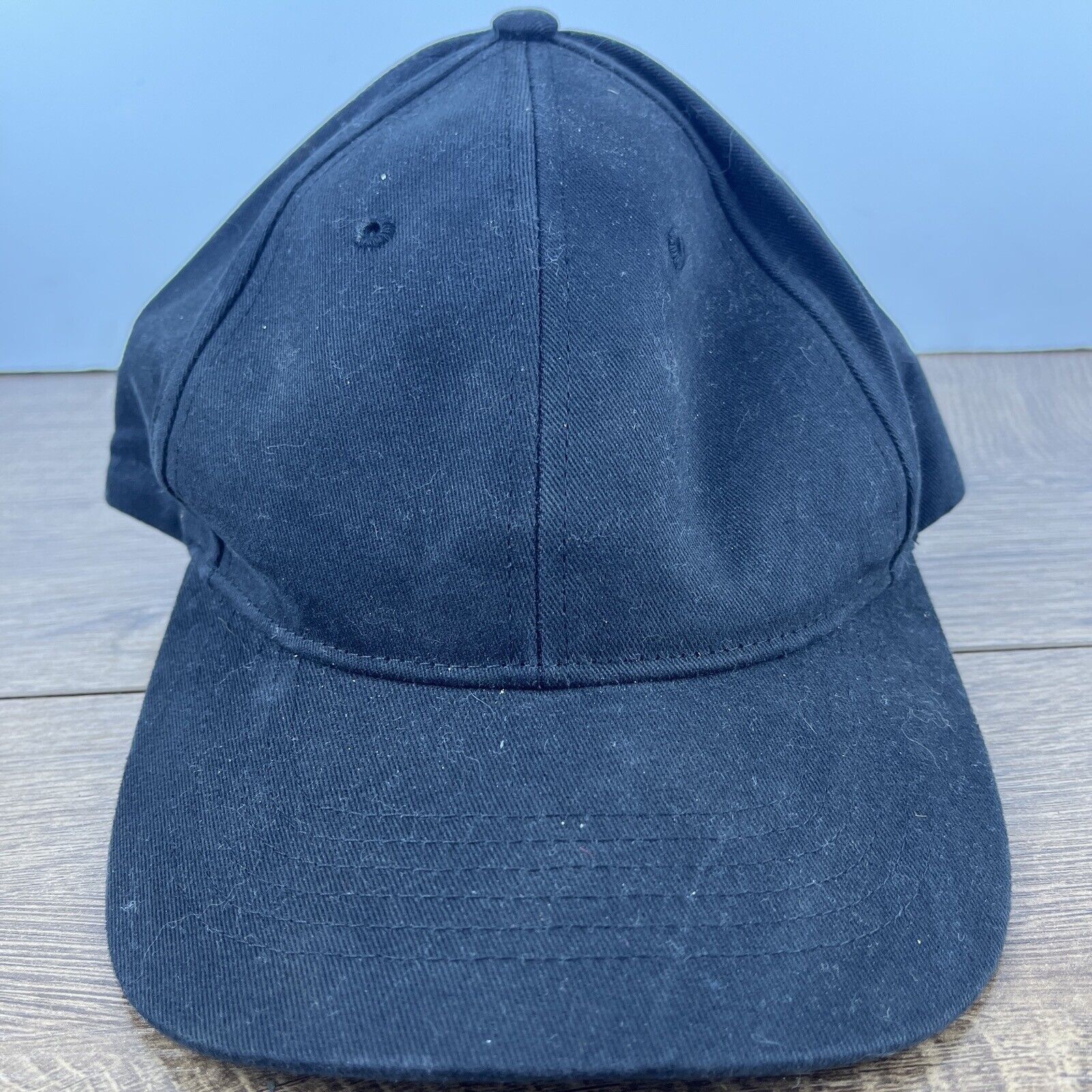 Other Plain Black Hat Adjustable Adult Size Hat Plain Black Cap Size ONE SIZE - 1 Thumbnail