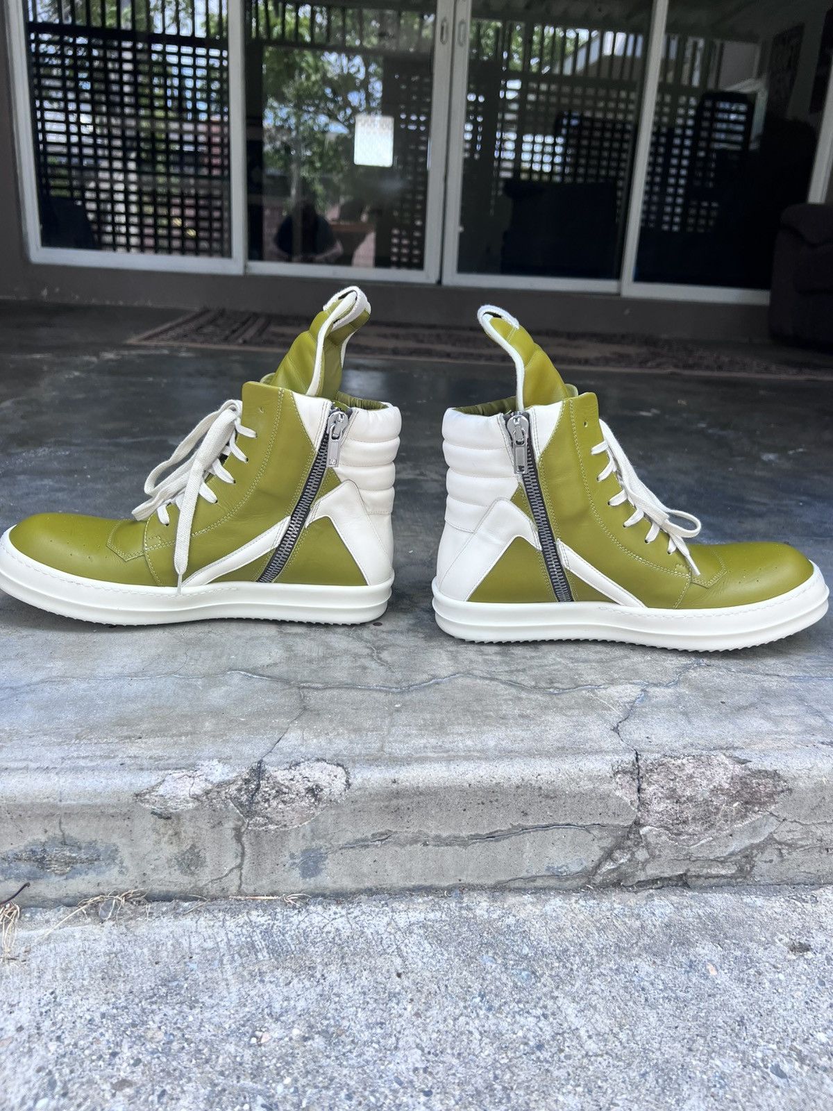 Rick Owens Olive Rick Owens Geobaskets Size US 11 / EU 44 - 4 Thumbnail