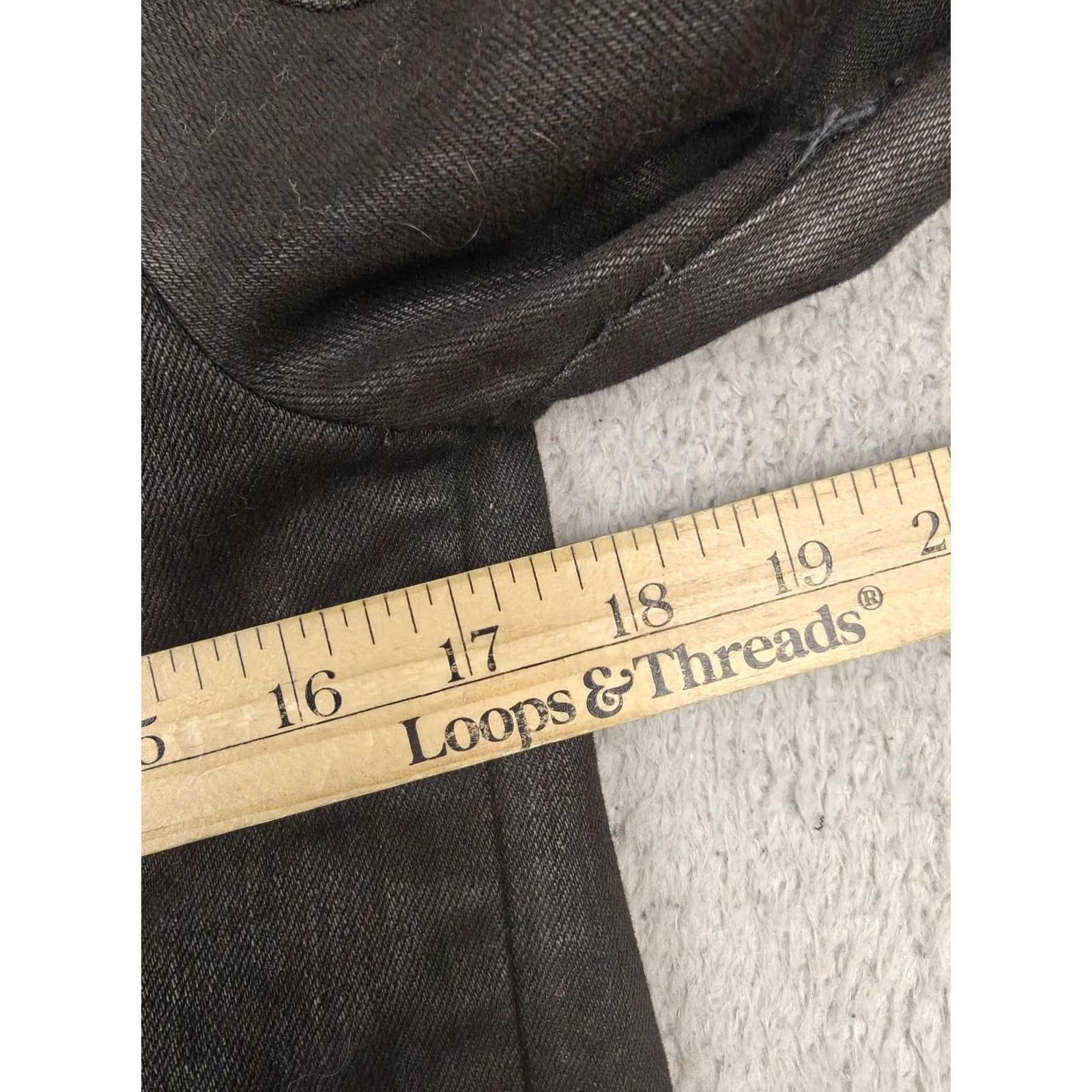 Free People Free People Black Denim Moto Jacket Womens 6 Shawl Knit Zip Pockets Collarless Size M / US 6-8 / IT 42-44 - 7 Thumbnail
