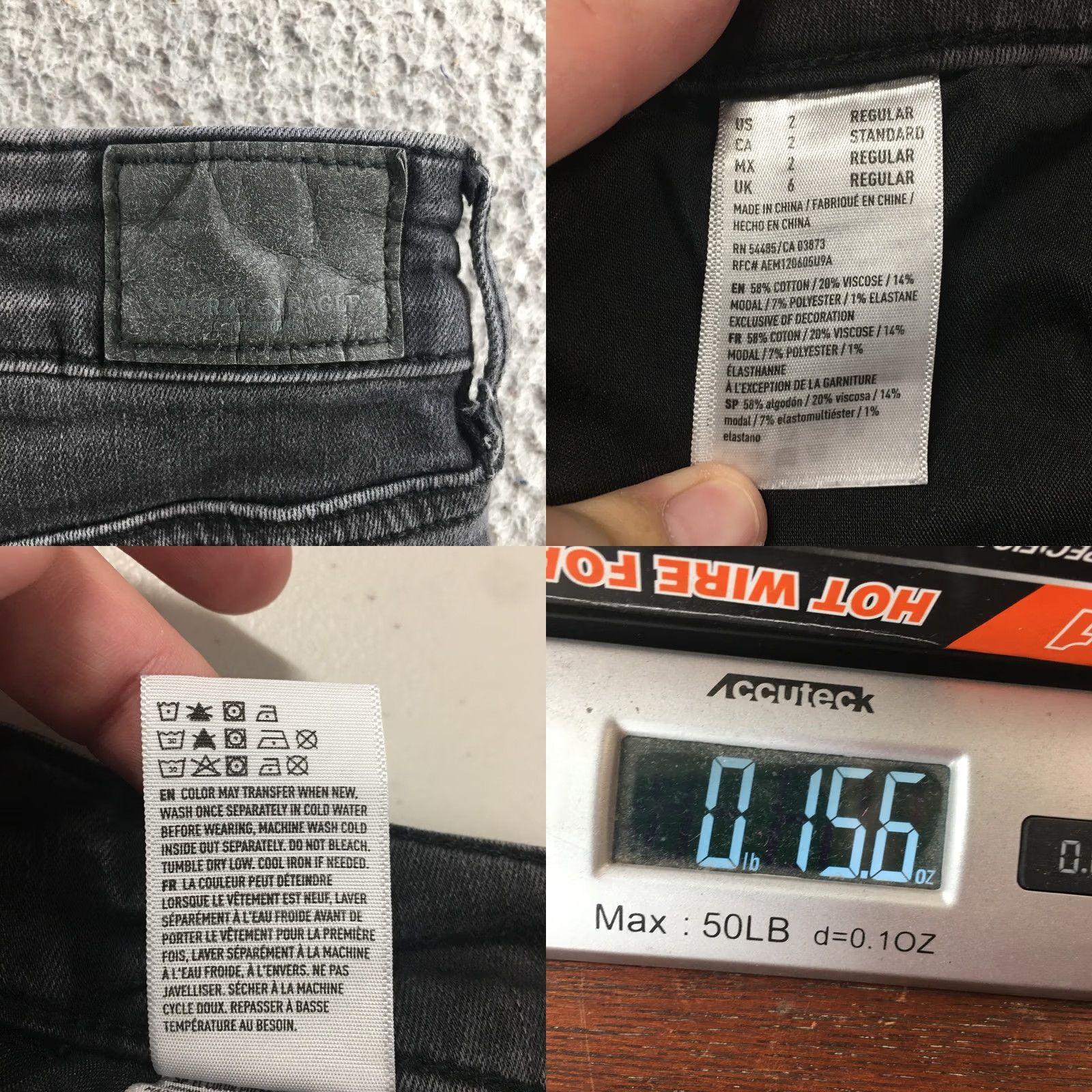 American Eagle Outfitters American Eagle Jeans Jegging Womens 2R Black Denim Distressed actual 27x25.5 Size 26" / US 2 / IT 38 - 11 Thumbnail