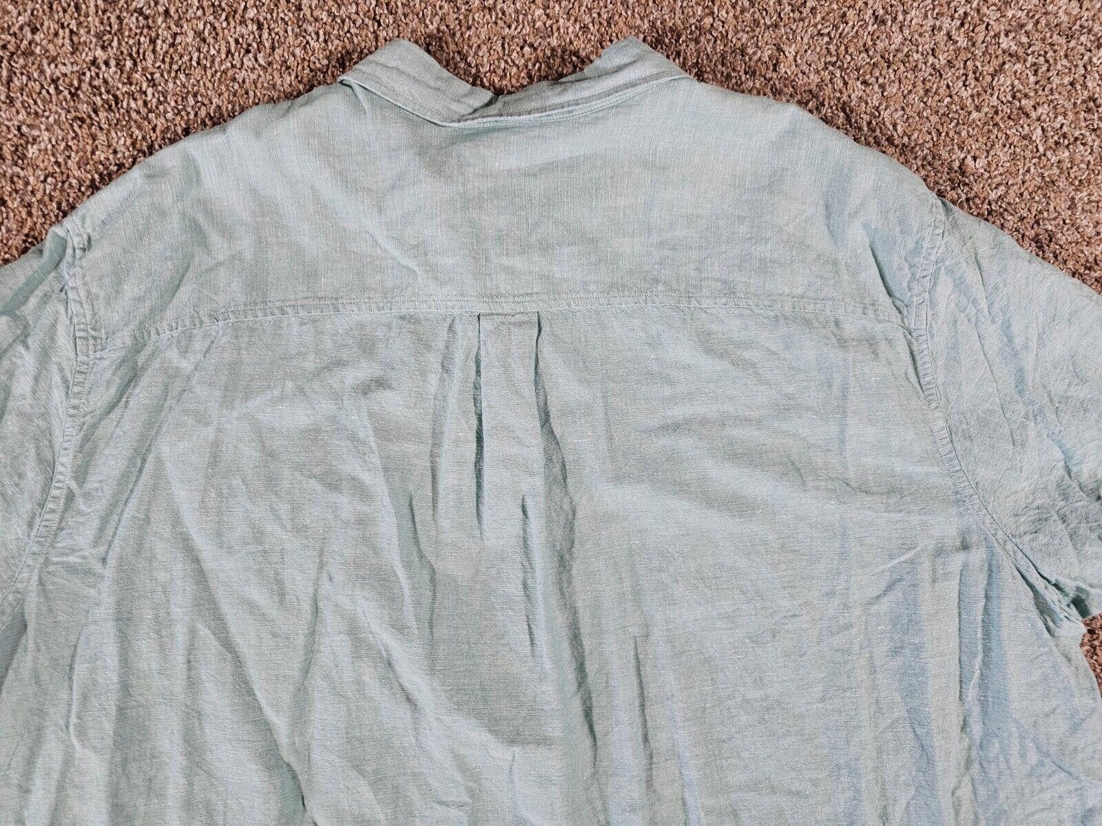 Designer Oak Hill Short Sleeve Button Up Shirt 4XLT Green Blue Size US XXL / EU 58 / 5 - 6 Thumbnail