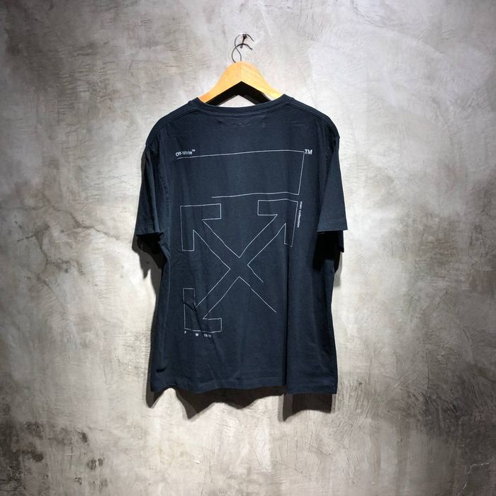 Off white unfinished store tee