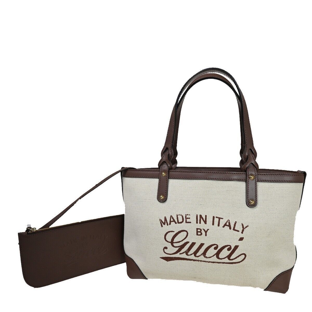 Gucci Craft White Canvas Tote Bag (Pre-Owned) Size ONE SIZE - 1 Thumbnail