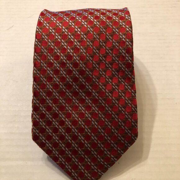 Jhane Barnes JHANE Barnes men's new red silk tie 3 3/4" X 65" Size ONE SIZE - 2 Thumbnail