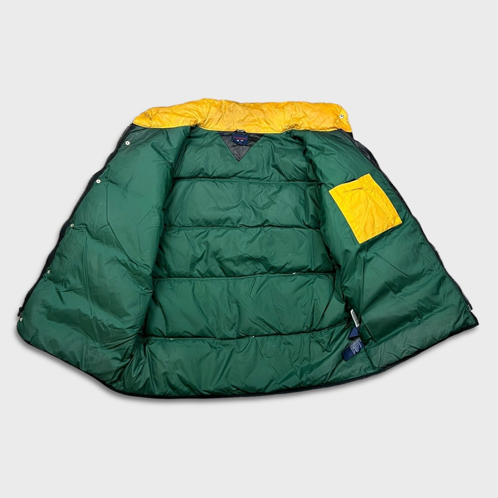 Tommy Hilfiger × Vintage Tommy Hilfiger Jacket Mens Large Black Zip Puffer Down Coat Size US L / EU 52-54 / 3 - 10 Thumbnail
