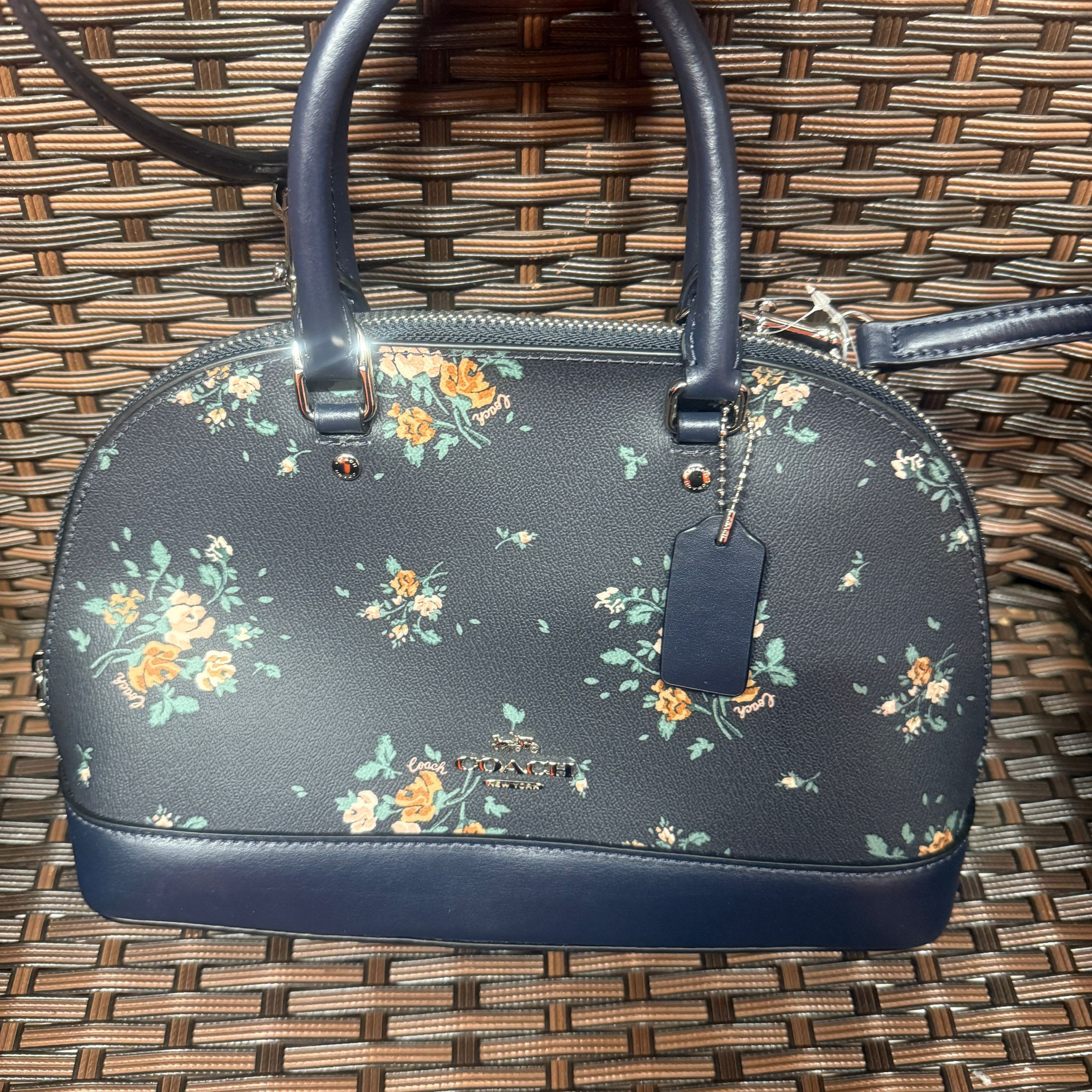 coach Mini Sierra Satchel With Rose Bouquet Print 91430