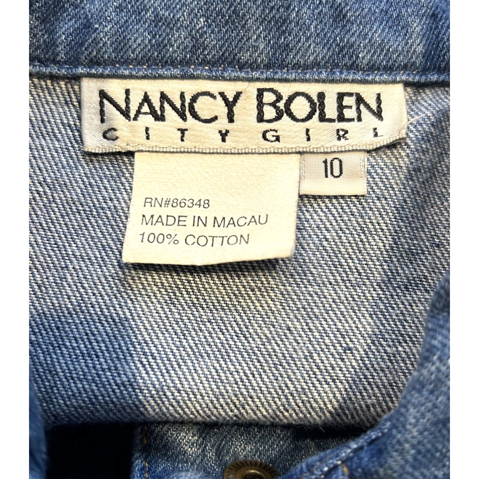 Vintage VINTAGE Nancy Bolen City Girl Western Denim Set Jacket Size 10 Blue Size US 10 / IT 40 - 7 Thumbnail