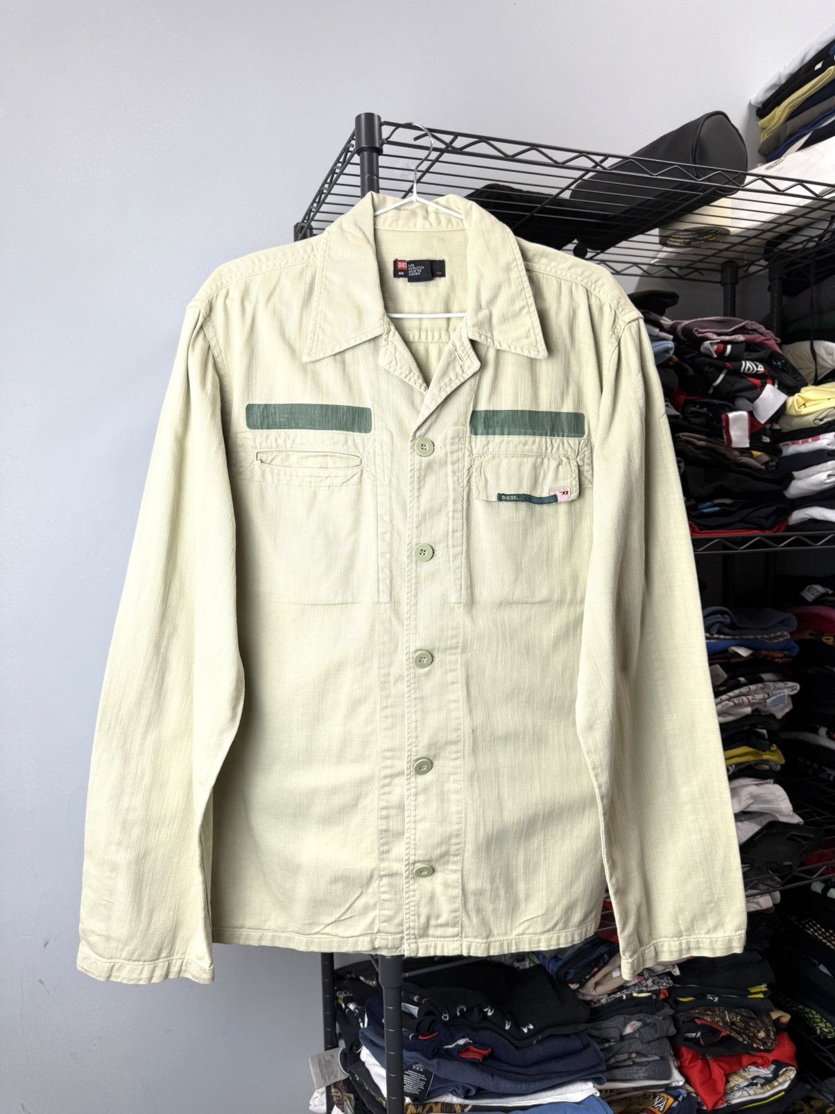 Diesel Rare Vintage Diesel Overshot Shirt Jacket Archive Black Gold Size US L / EU 52-54 / 3 - 1 Thumbnail