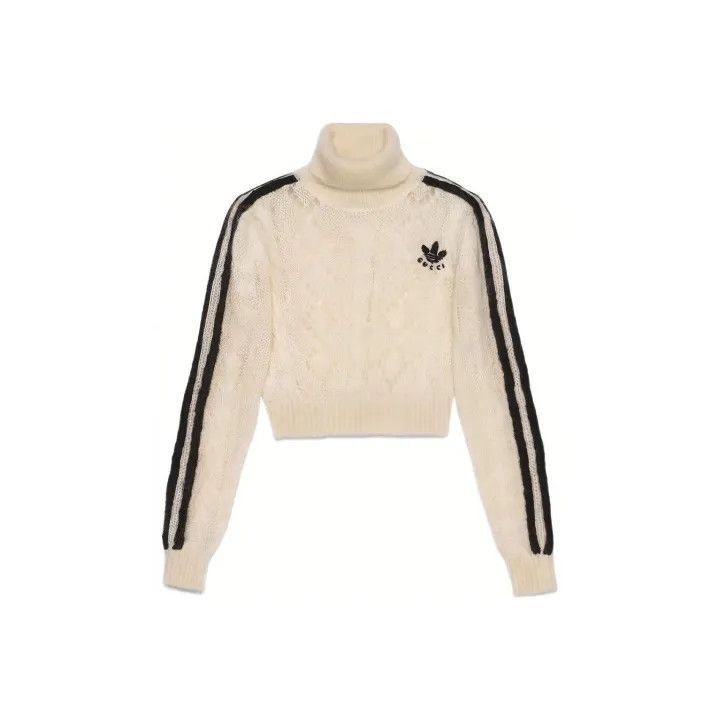 Gucci Gucci x Adidas Ivory Knit Sweater for Women-2507 Size S / US 4 / IT 40 - 6 Thumbnail