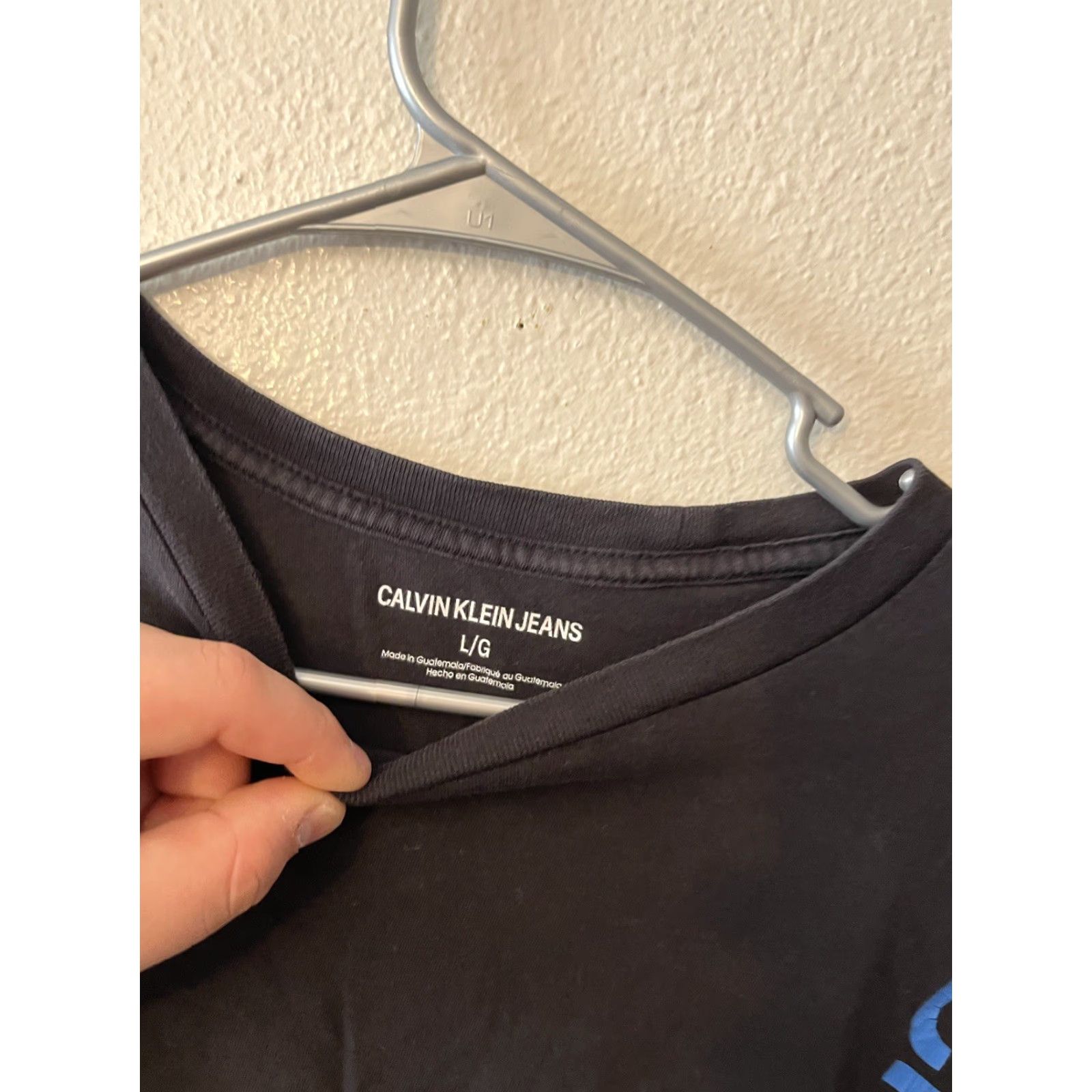 Calvin Klein Calvin Klein T-Shirt Mens Size L Black Short Sleeve Crew Neck Logo Classic Modern Contrast Graphic Shirt Size US L / EU 52-54 / 3 - 3 Thumbnail