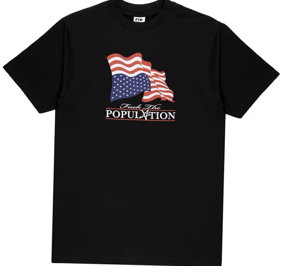 Fuck The Population FTP DISTRESS FLAG TEE LARGE Size US L / EU 52-54 / 3 - 1 Thumbnail