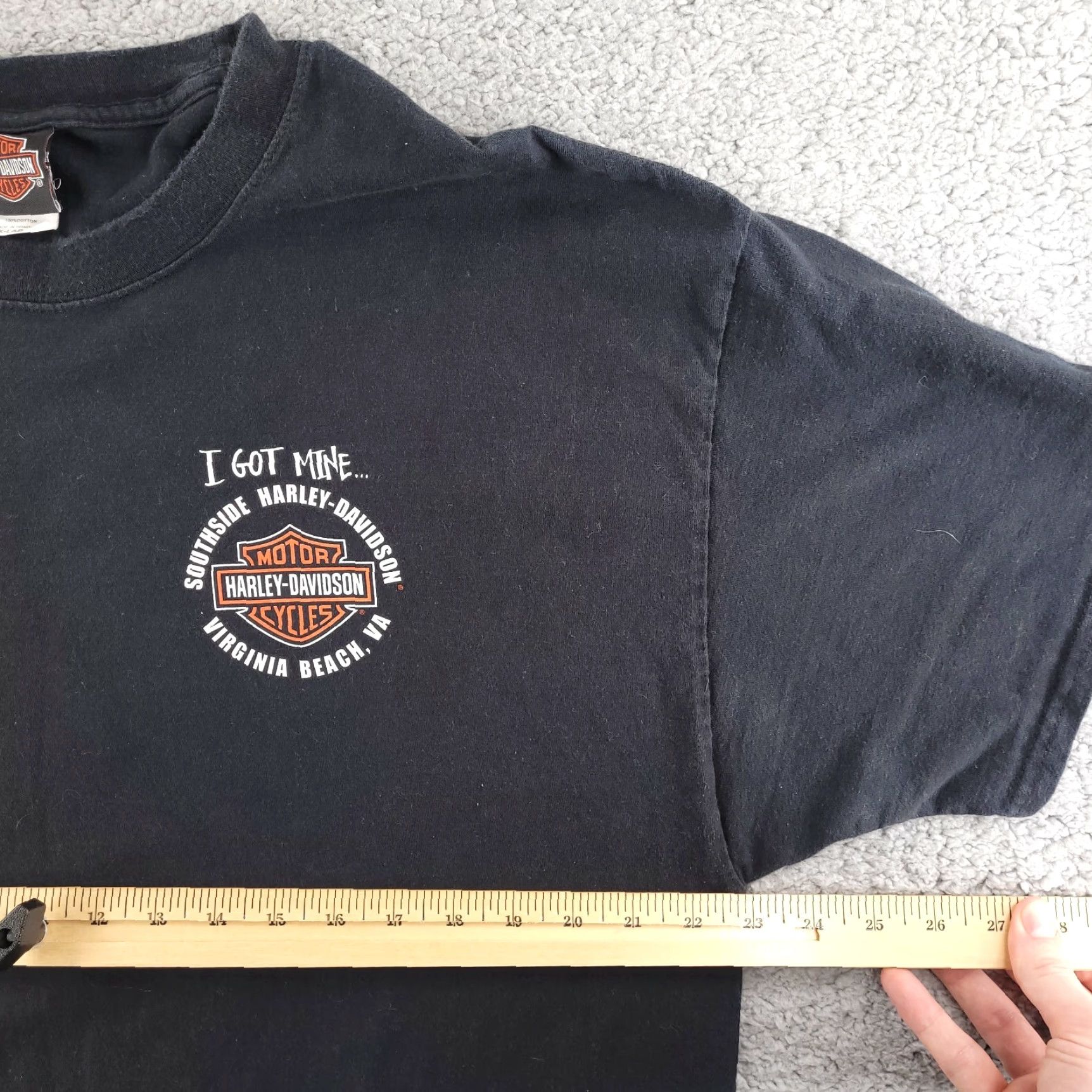 Harley Davidson Harley-Davidson Shirt Men XL Black Short Sleeve Virginia Beach Southside Size US XL / EU 56 / 4 - 7 Thumbnail