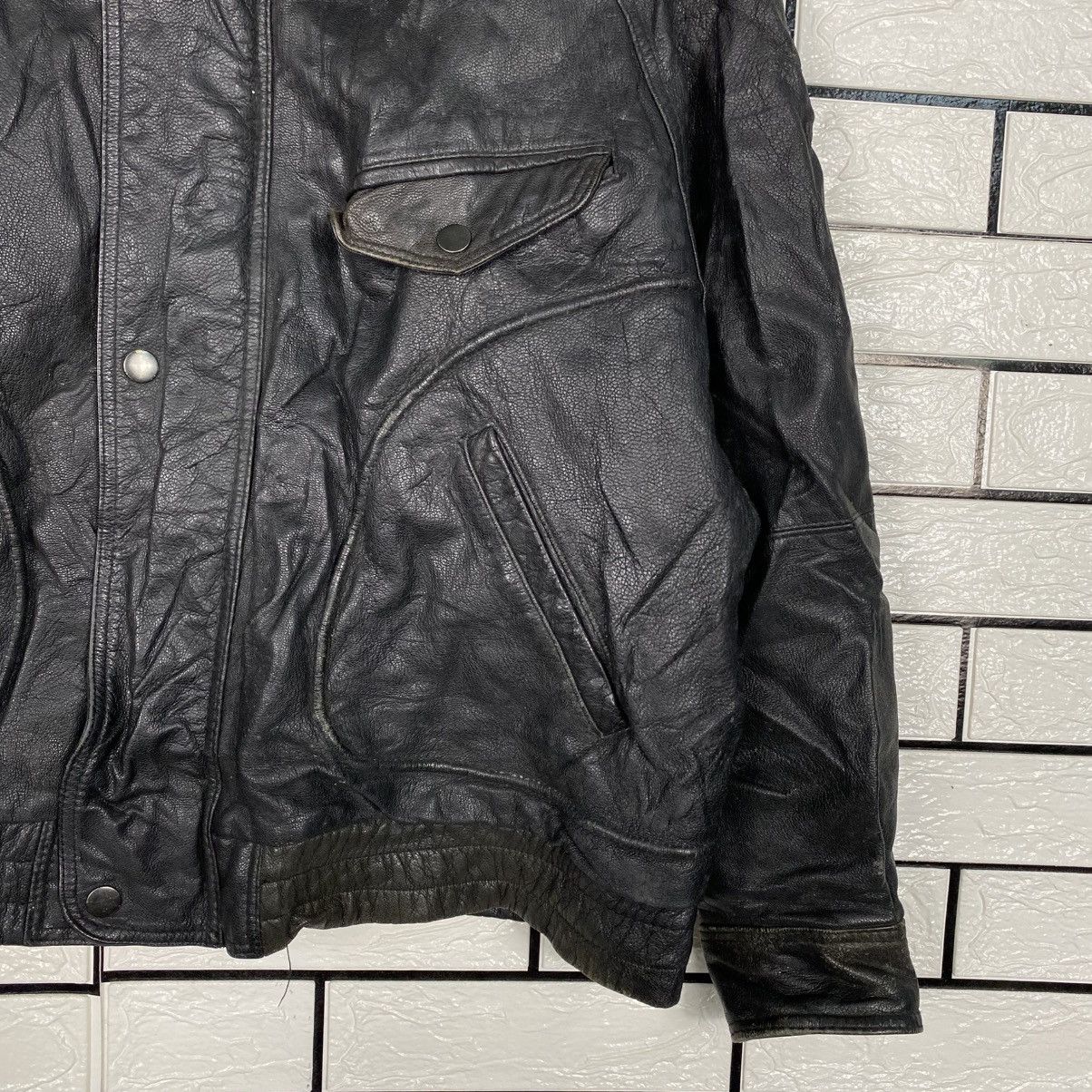 Japanese Brand 📌Vintage Fly Leather Jacket Blanket Gynreo Issey Miyake Size US M / EU 48-50 / 2 - 6 Thumbnail