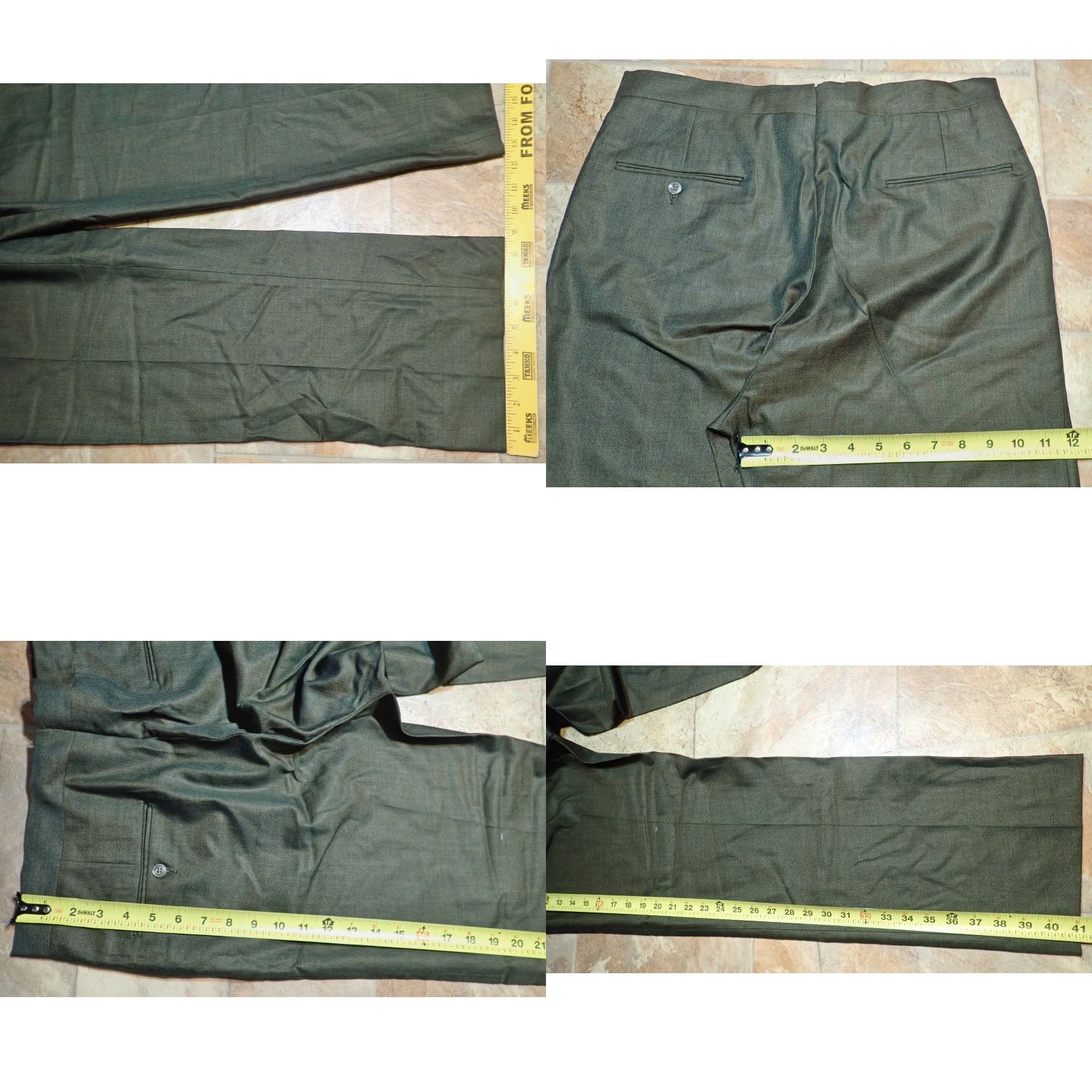 Vintage VINTAGE Sliver Mfg Co Gulf Steam Traditionals SHARKSKIN GREEN PANTS TROUSERS Slacks 34x28 Talon zip 1950s 60s Men Size US 34 / EU 50 - 8 Thumbnail
