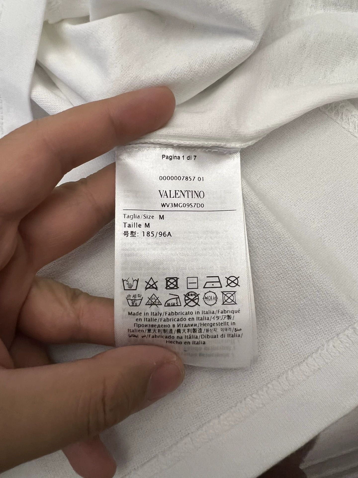 Valentino Valentino White Colorblock Front Logo TS M 99 New Size US M / EU 48-50 / 2 - 4 Thumbnail