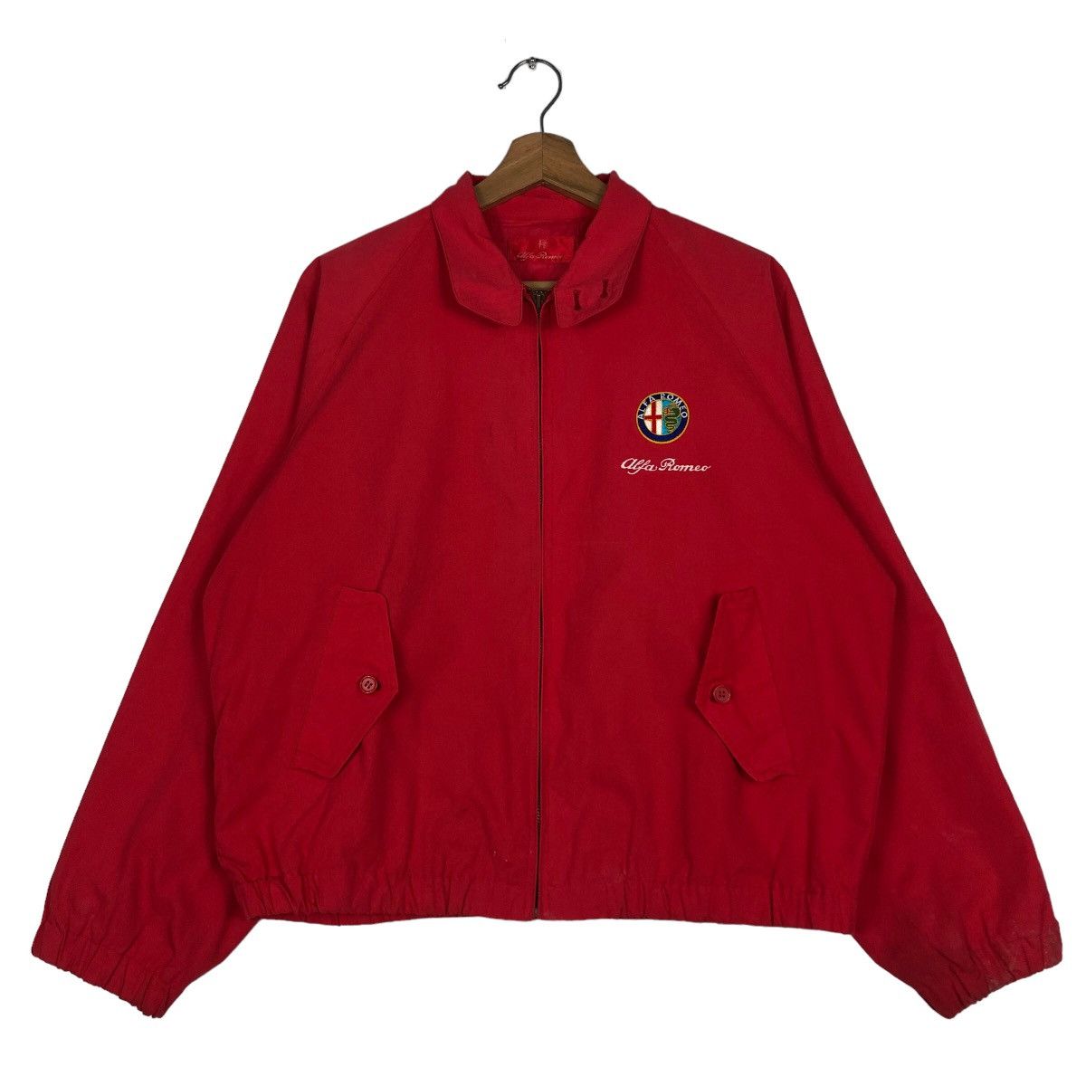 Japanese Brand 🔥Vintage Bomber Jacket Alfa Romeo Big Logo Car Jacket Size US M / EU 48-50 / 2 - 1 Thumbnail