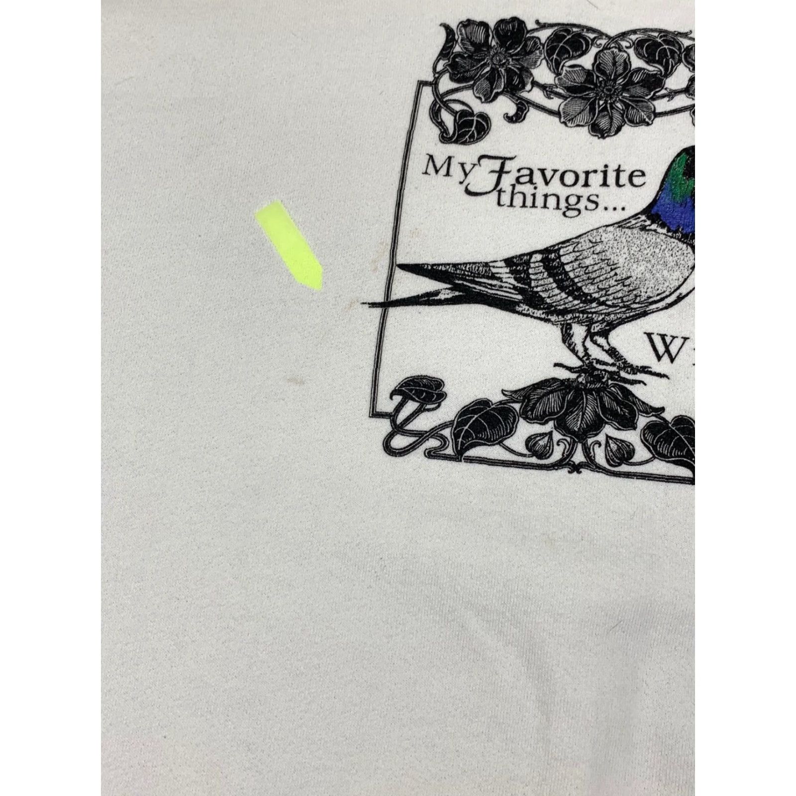 Vintage VINTAGE Oneita Sweater “My Favorite Things Has Wings” White Sweater L Cotton Blend 1990s Mens Womens Girls Boys? Size US L / EU 52-54 / 3 - 4 Thumbnail