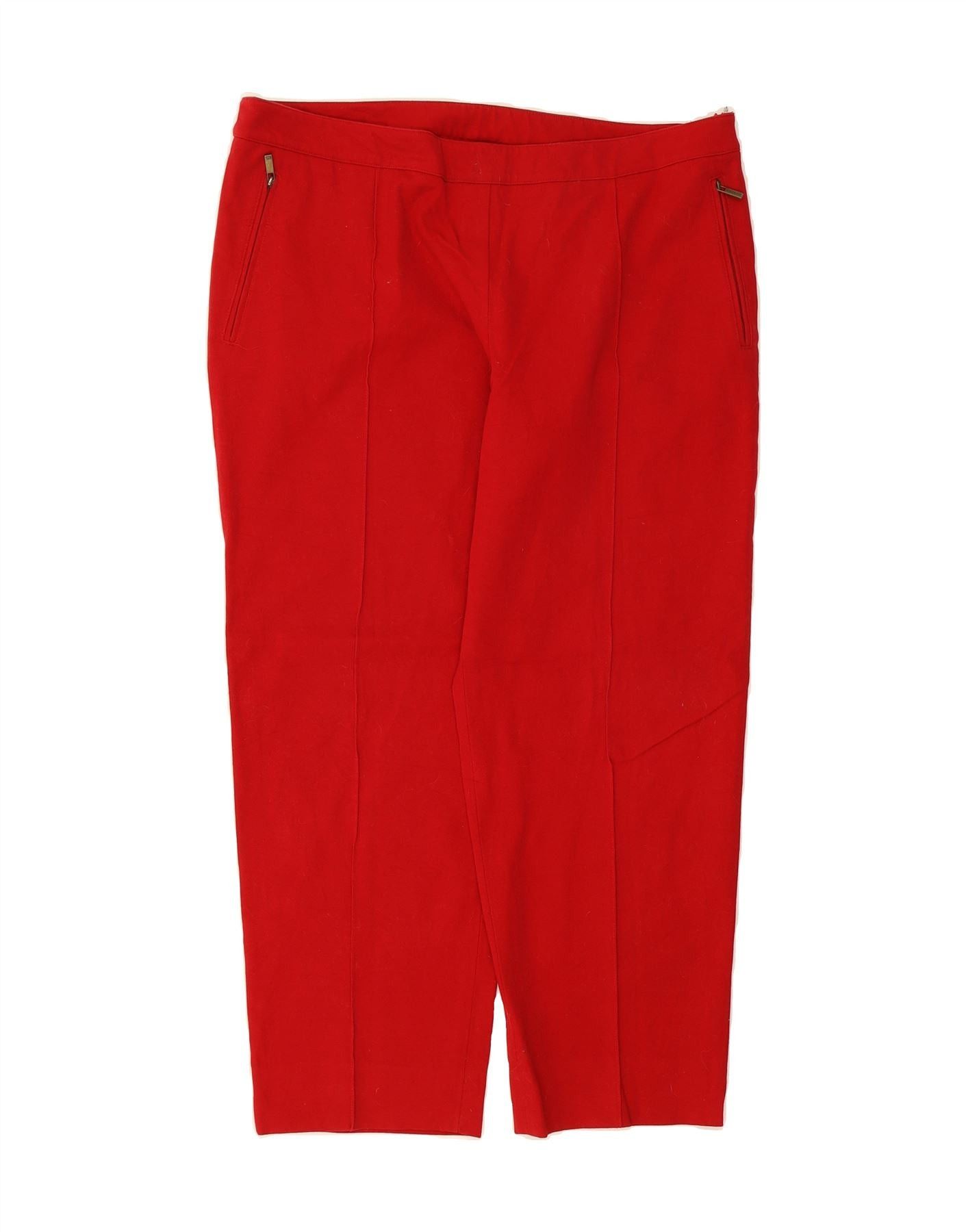 Ralph Lauren Womens Straight Chino Trousers US 16 2XL W38 L26 Red Cotton Size 34" / US 12 / IT 48 - 1 Thumbnail