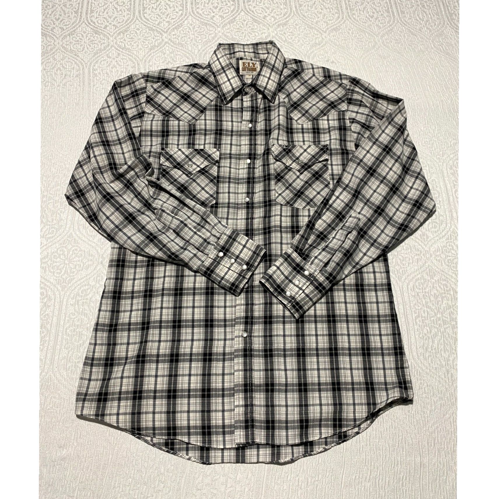 Vintage Ely Cattleman Mens Plaid Long Sleeve Western Snap Button Shirt Medium Size US M / EU 48-50 / 2 - 2 Thumbnail