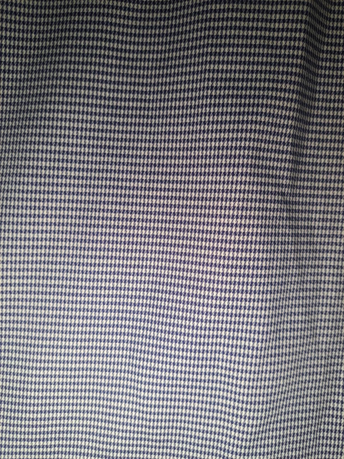 Hickey Freeman Hickey Freeman Dress Shirt 15/15.5-34/35 Blue Houndstooth Size 38R - 7 Thumbnail