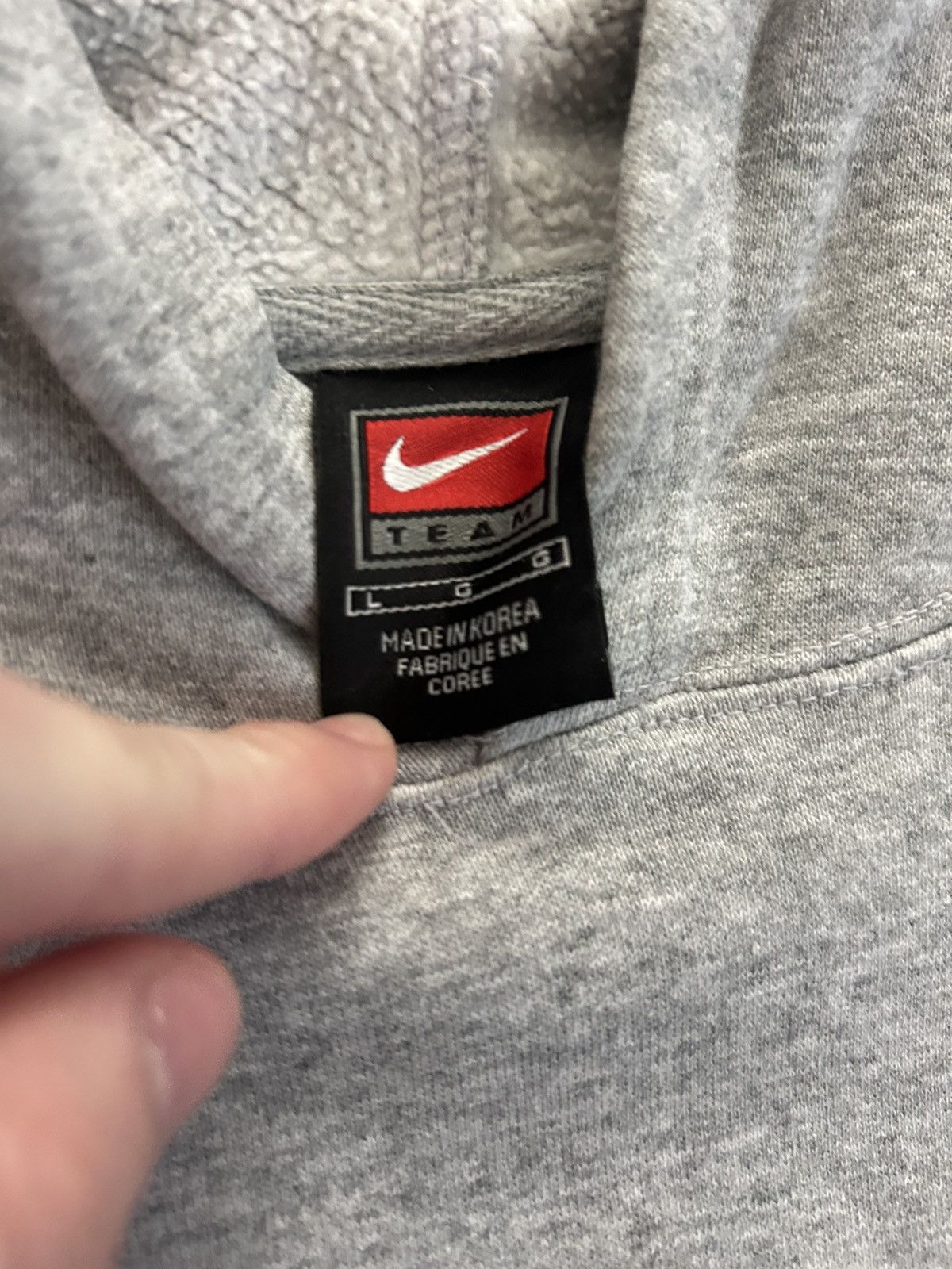 Nike Vintage Nike Grey Nebraska Hoodie Size US L / EU 52-54 / 3 - 4 Thumbnail