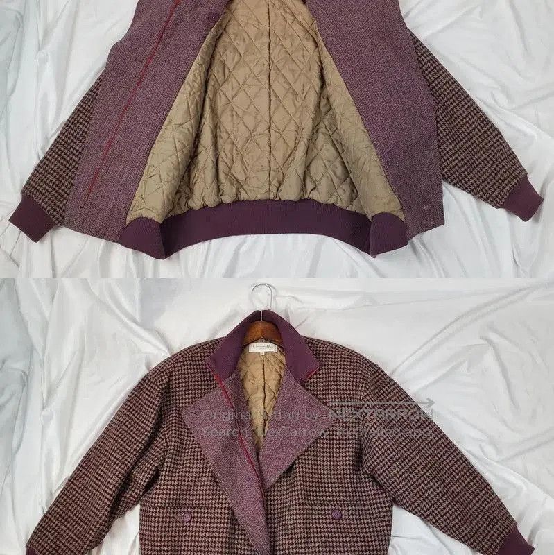 Dior Dior Purple Houndstooth Wool Women’s Jacket . Size M / US 6-8 / IT 42-44 - 3 Thumbnail