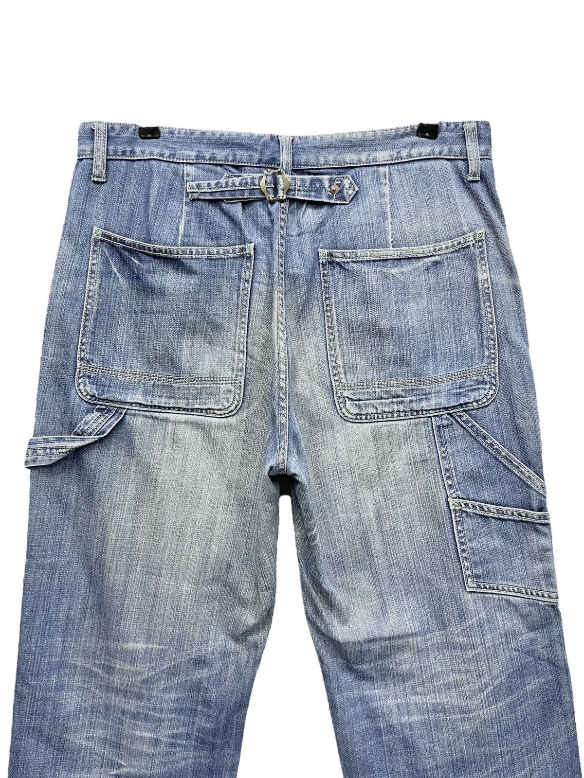 Craftsman FYE🔥90’s SURPLUS Double Knee Carpenter Natural Faded Denim Size US 33 - 9 Thumbnail