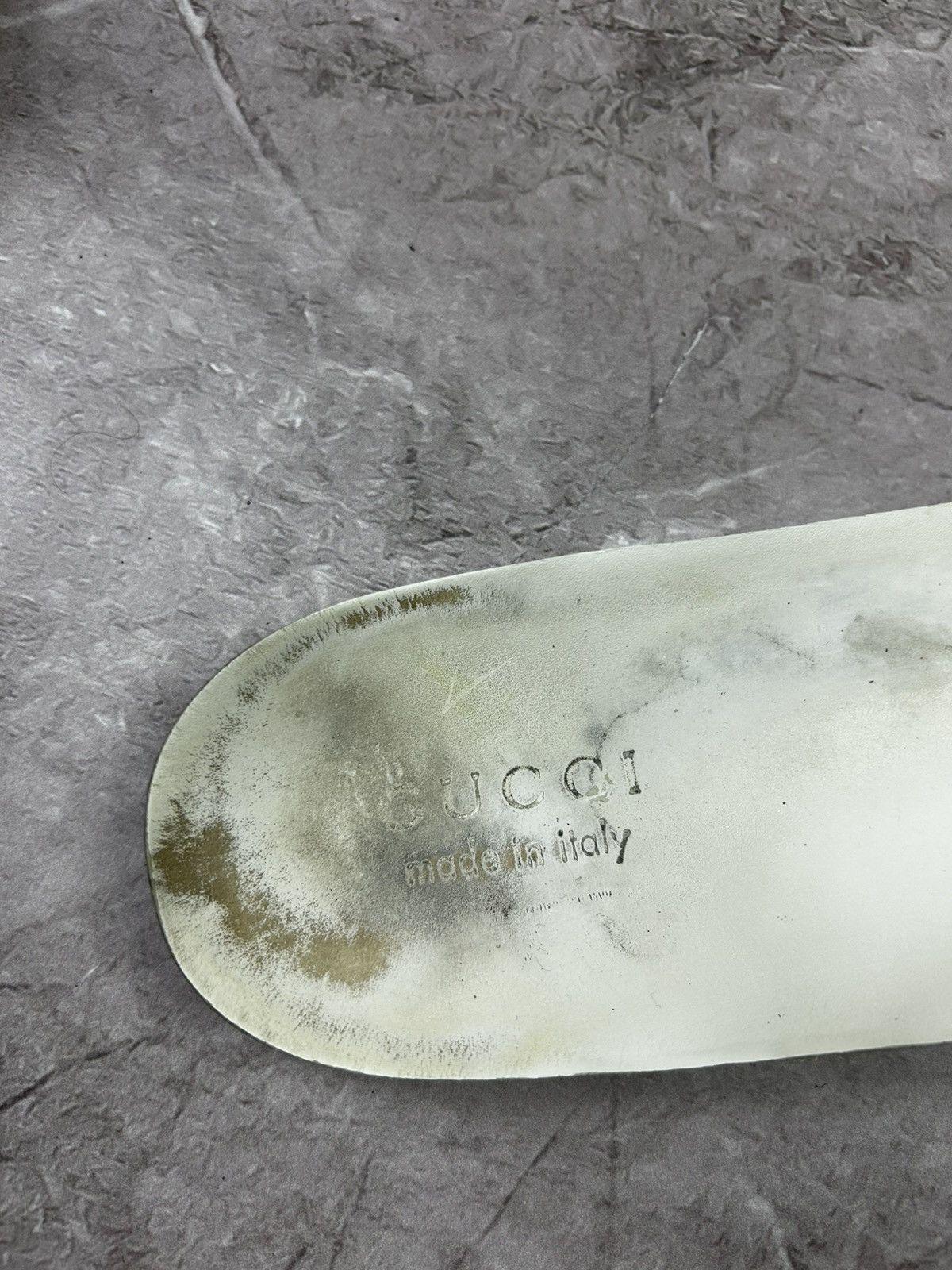 Designer Gucci Ace Blade Distressed Aged Lowtop sneakers Size US 10.5 / EU 43-44 - 20 Thumbnail