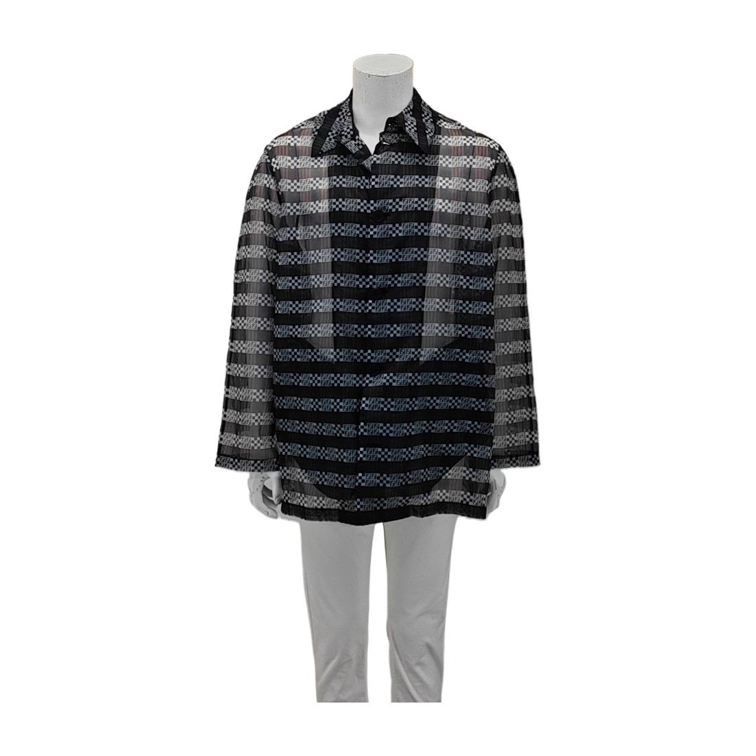 Fendi Fendi FF Monogram Nylon Long Sleeve Shirt Size 50 Size US M / EU 48-50 / 2 - 1 Thumbnail