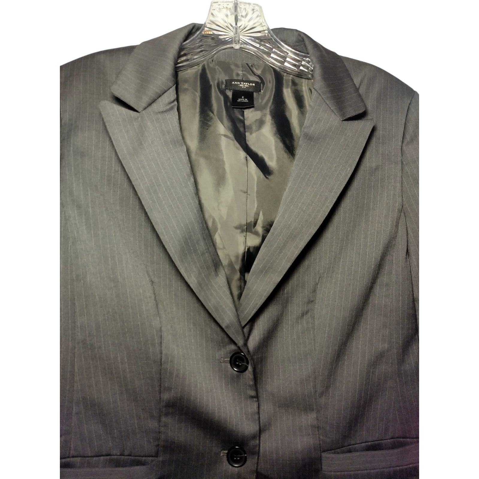 Ann Taylor Ann Taylor Womens Long Sleeves Blazer Jacket Gray Size 6 Size M / US 6-8 / IT 42-44 - 6 Thumbnail