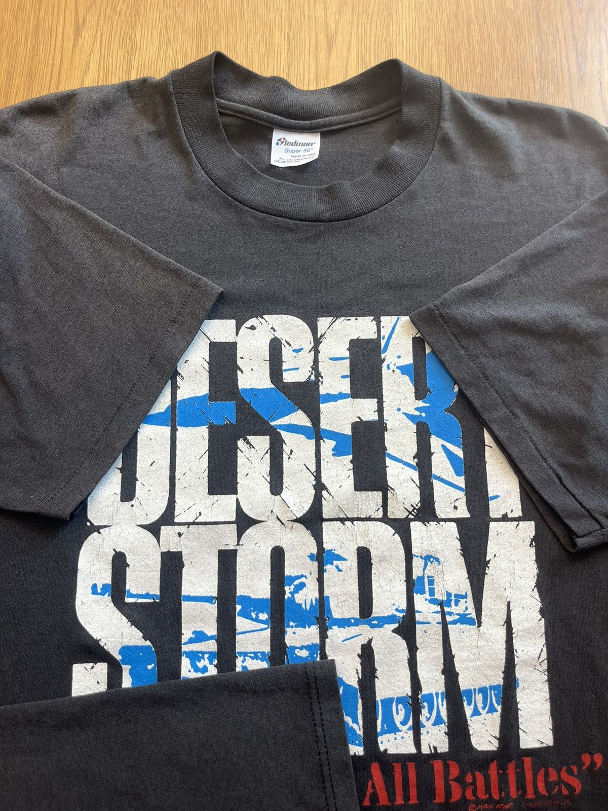 Vintage Vtg Desert Strom The Mother of All Battles Saddam Hussein 80 Size US XL / EU 56 / 4 - 9 Thumbnail