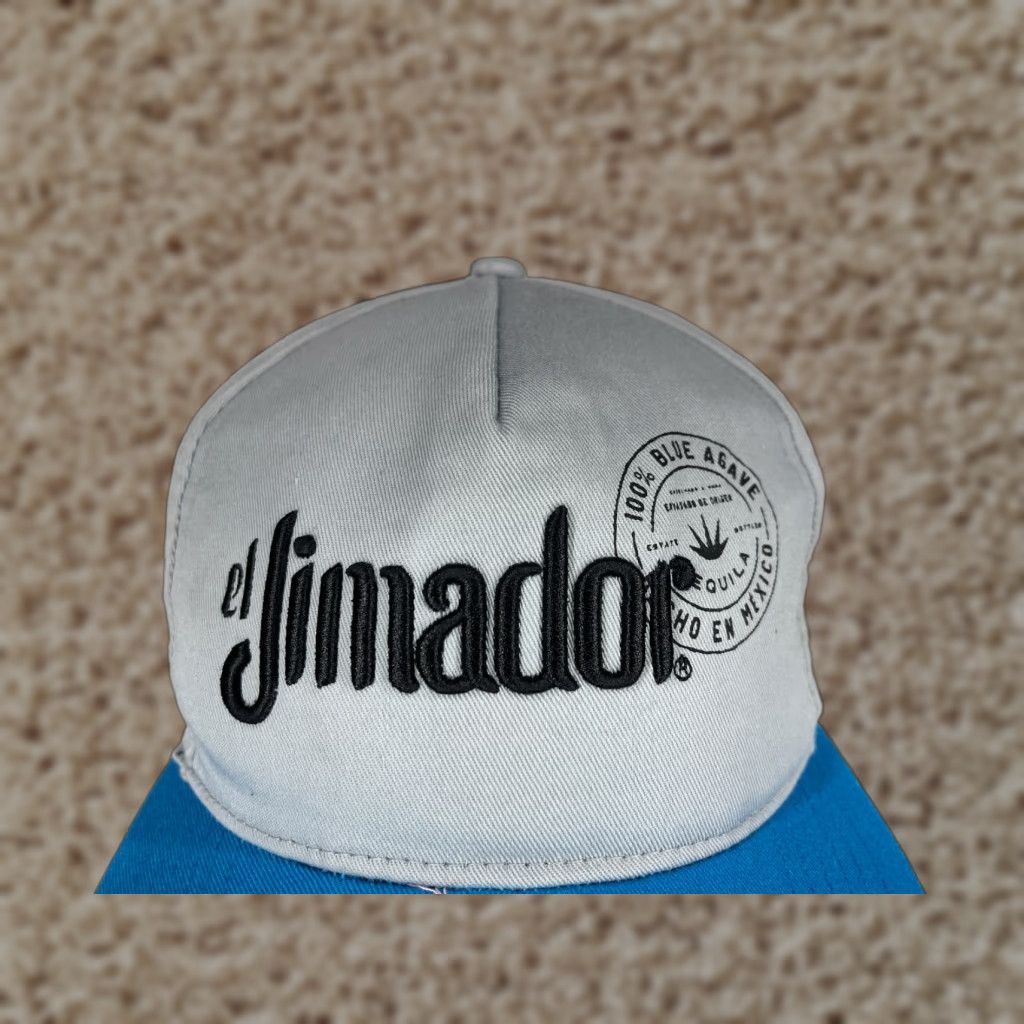 Vintage el Jimador Tequila Hat Cap Snap Back Adult One Size Gray Cotton Poly Blend Hat Mens Snapback Twill Beach Outdoor Tequila Gray One Size Size ONE SIZE - 1 Thumbnail
