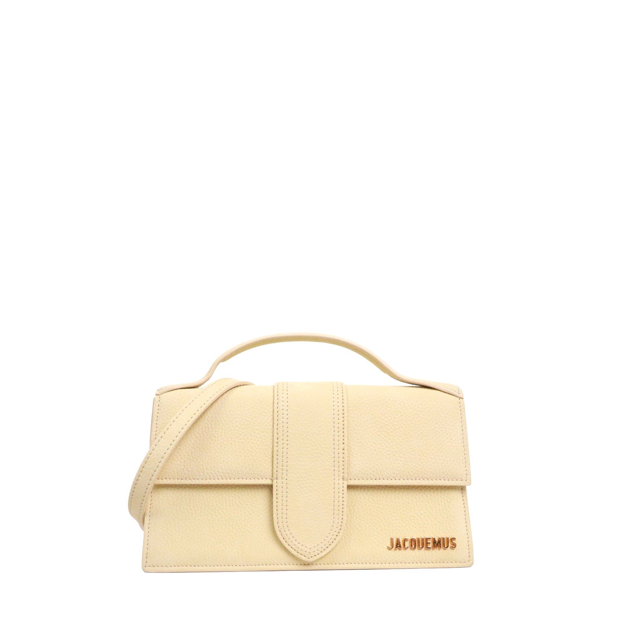 Jacquemus JACQUEMUS - Le Grand Bambino Jacquemus shoulder bag in pastel yellow grained leather Size ONE SIZE - 1 Thumbnail