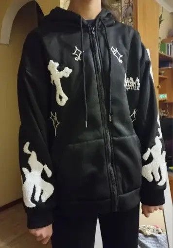 Japanese Brand Higuchi x Azumi Cross Embroidery Hoodies Size US XL / EU 56 / 4 - 2 Thumbnail
