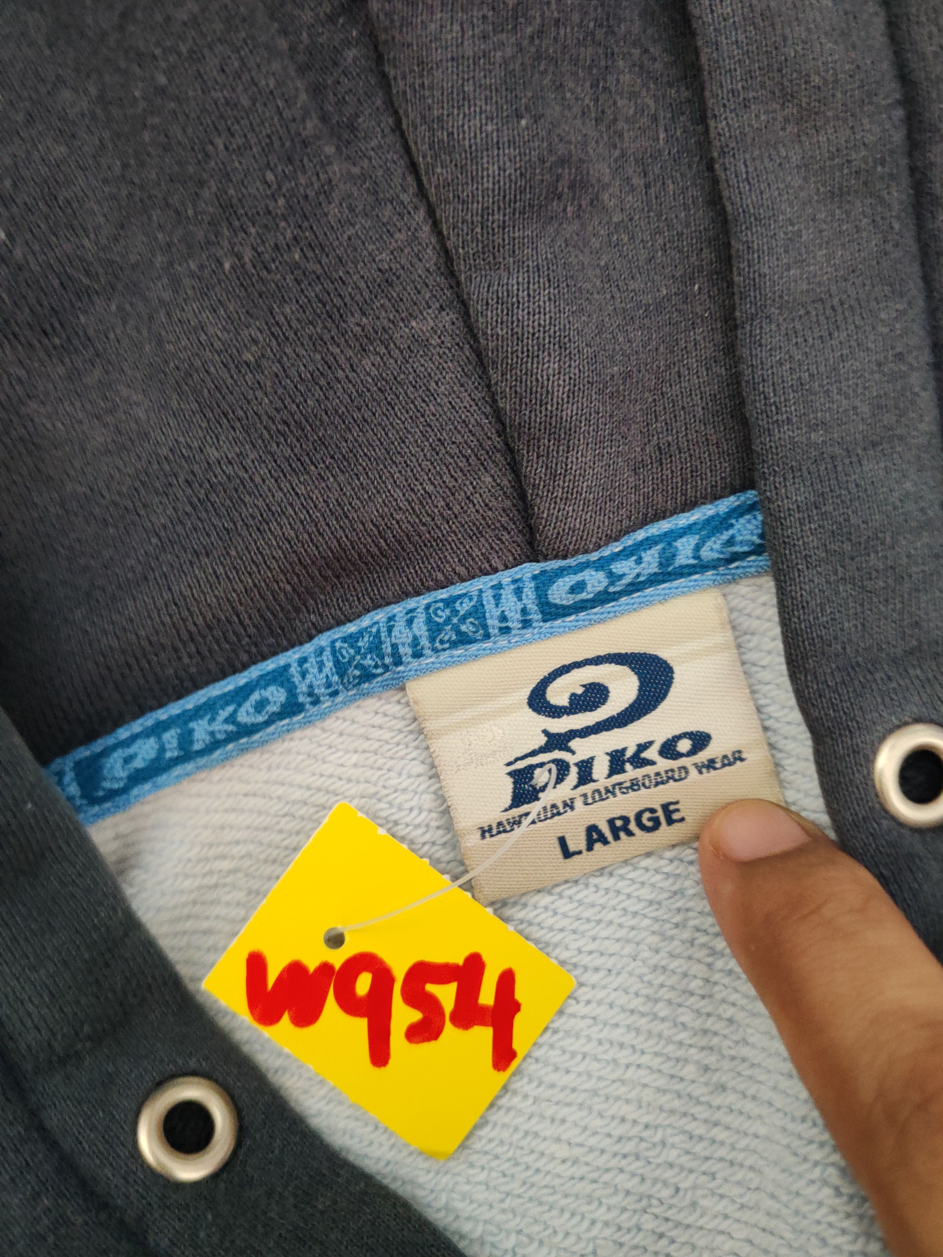 Japanese Brand Piko Blue Hoodie Sweaters #W954 Size US L / EU 52-54 / 3 - 5 Thumbnail